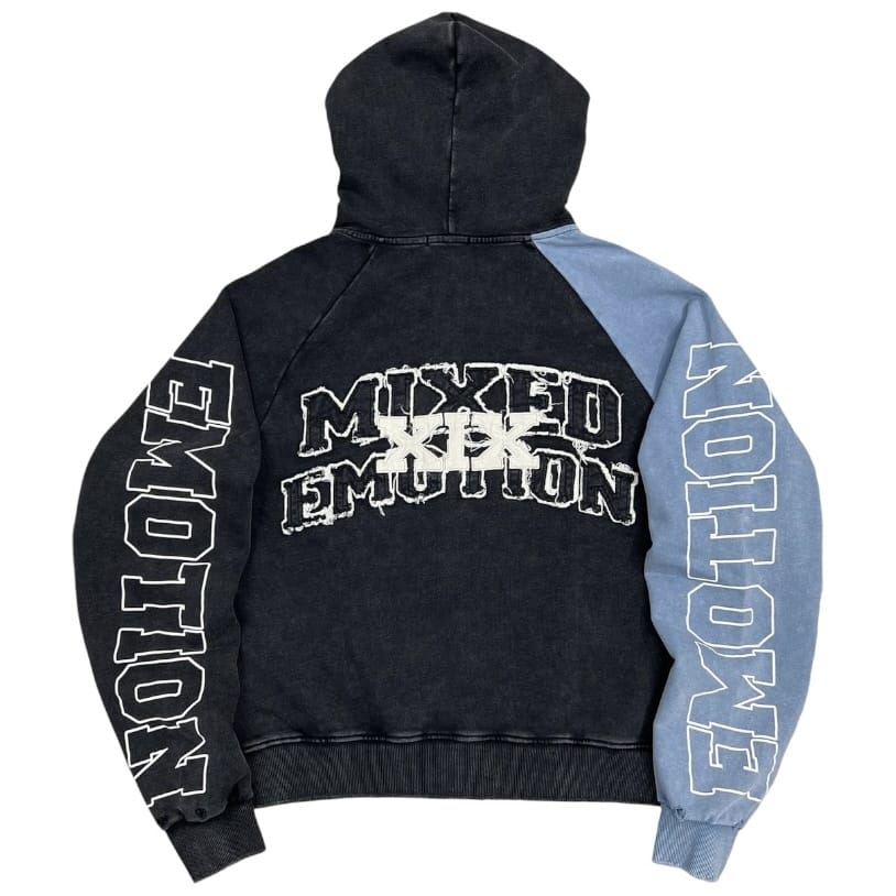 Mixed Emotion Split Decision Hoodie (Blue/Black)