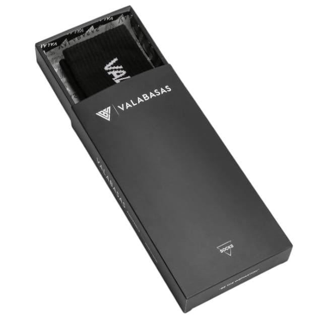 Valabasas Footprint Socks (Black) VAL-SOCK-001