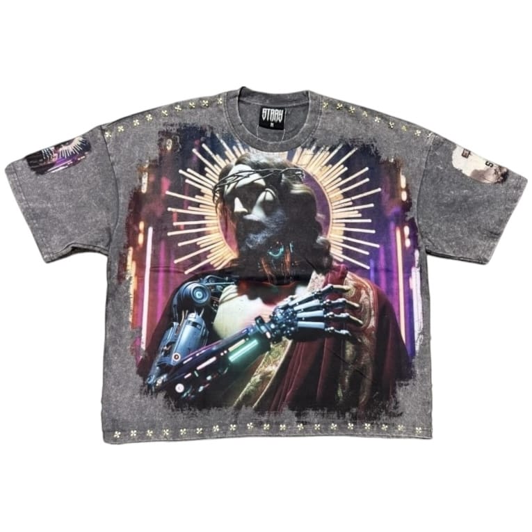 Stray Redeemer Graphic Tee (Charcoal) ST1703-CHA