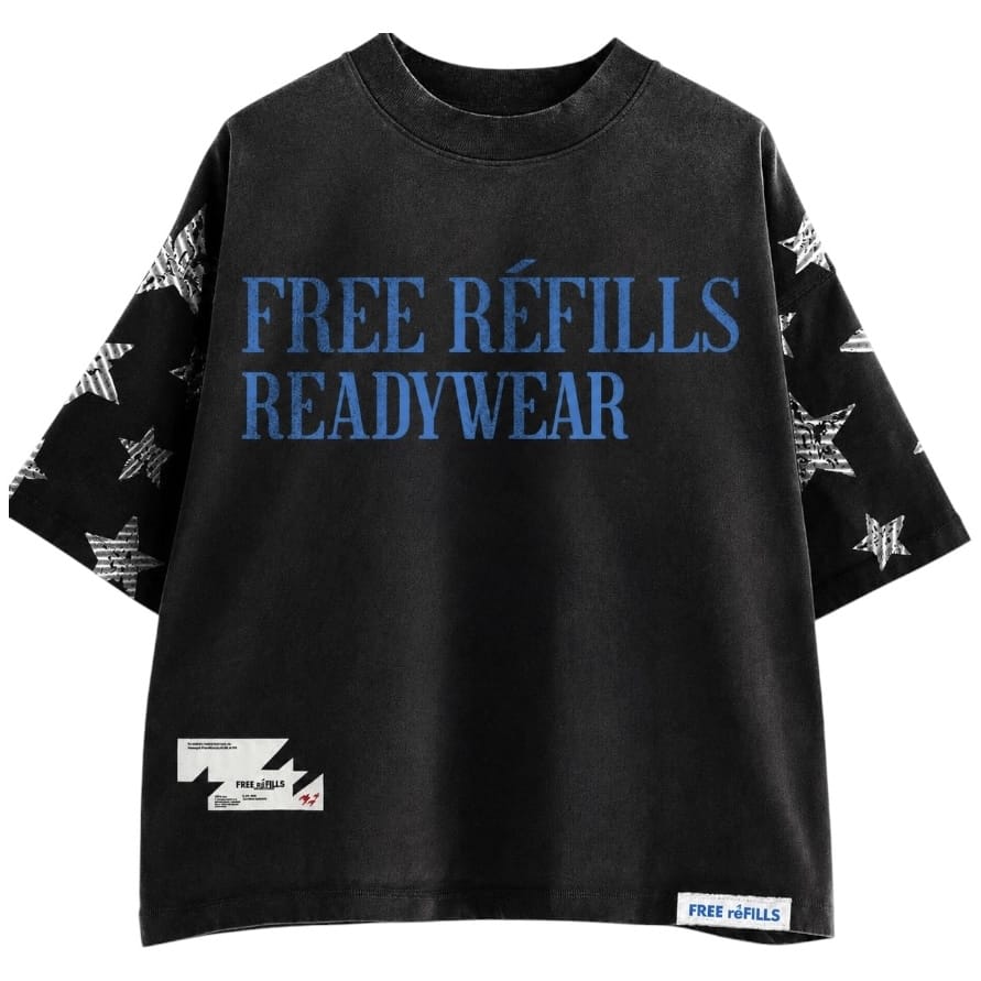 Free Refills Starry Tee (Black) FR-FALL26-035