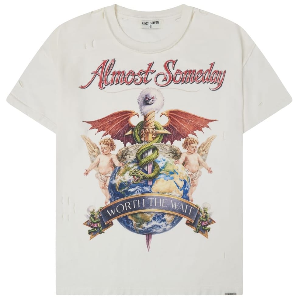 Almost Someday Motley Tee (Cream) AS-FALL26-009