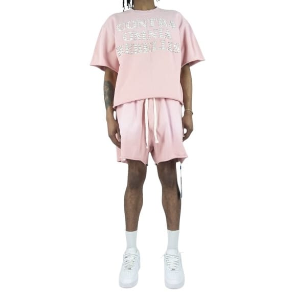 R3bel Denim Shady French Terry Set (Pink)