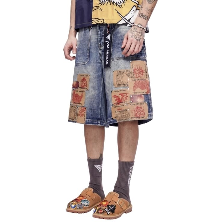 Valabasas Torinx Baggy Shorts (Dark Blue Wash) VLBS-VSH1-1019
