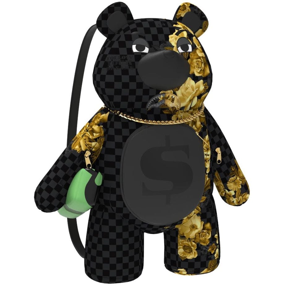 Sprayground Gold Floral Remix Moneybear Backpack