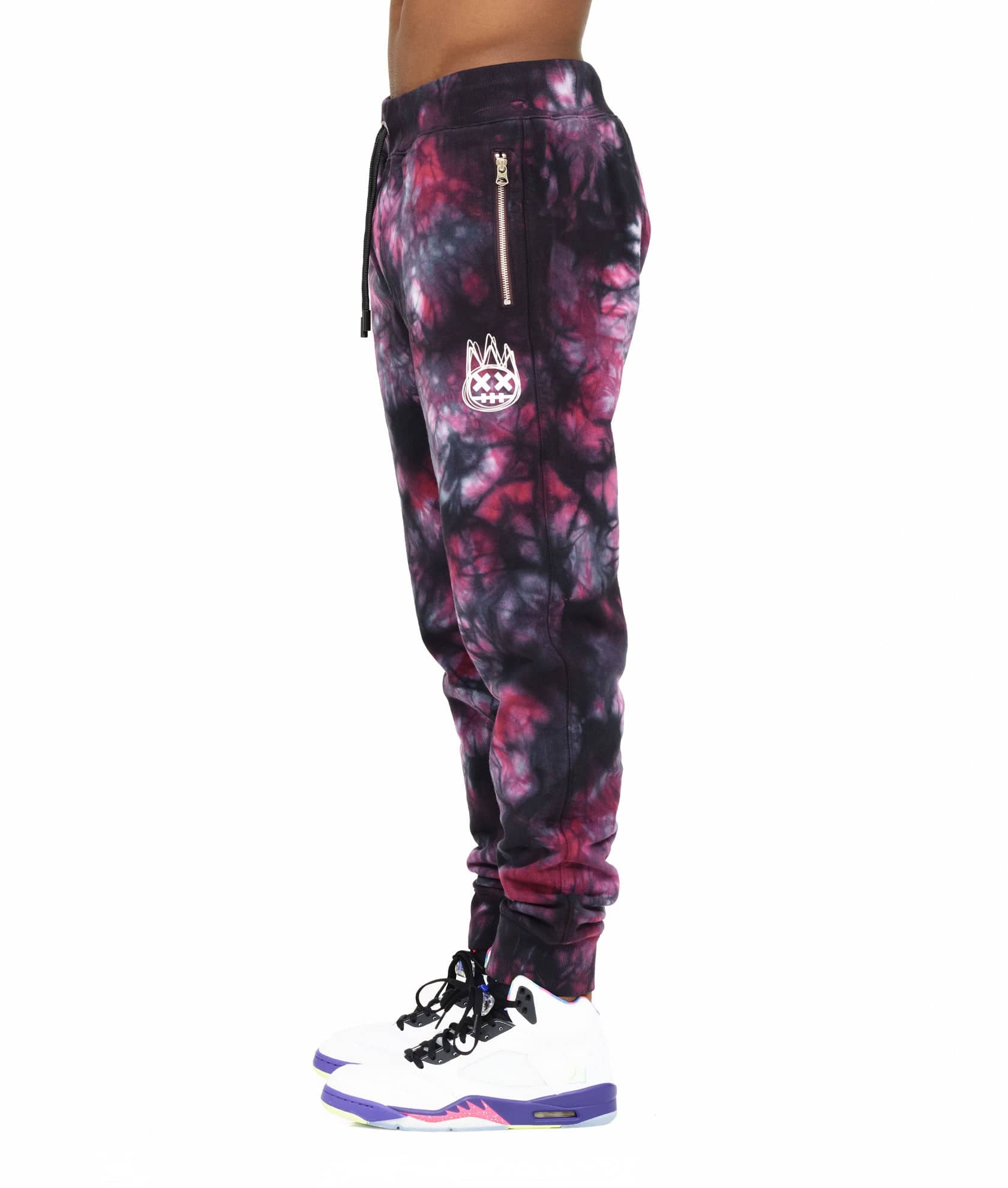 NOVELTY SWEATPANT IN MERLOT TIE DYE