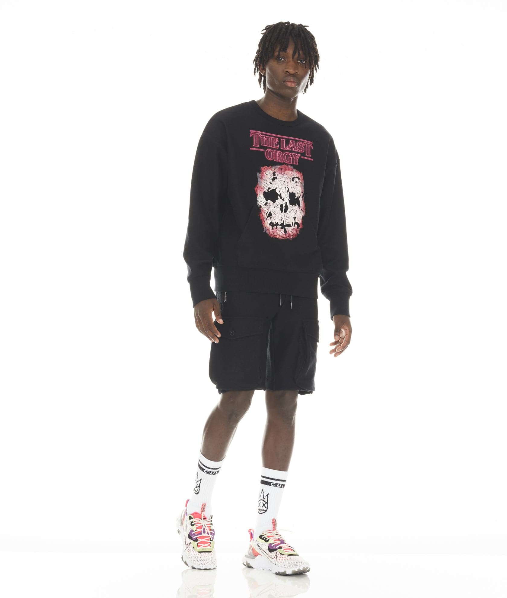 Crew Neck Fleece In Black