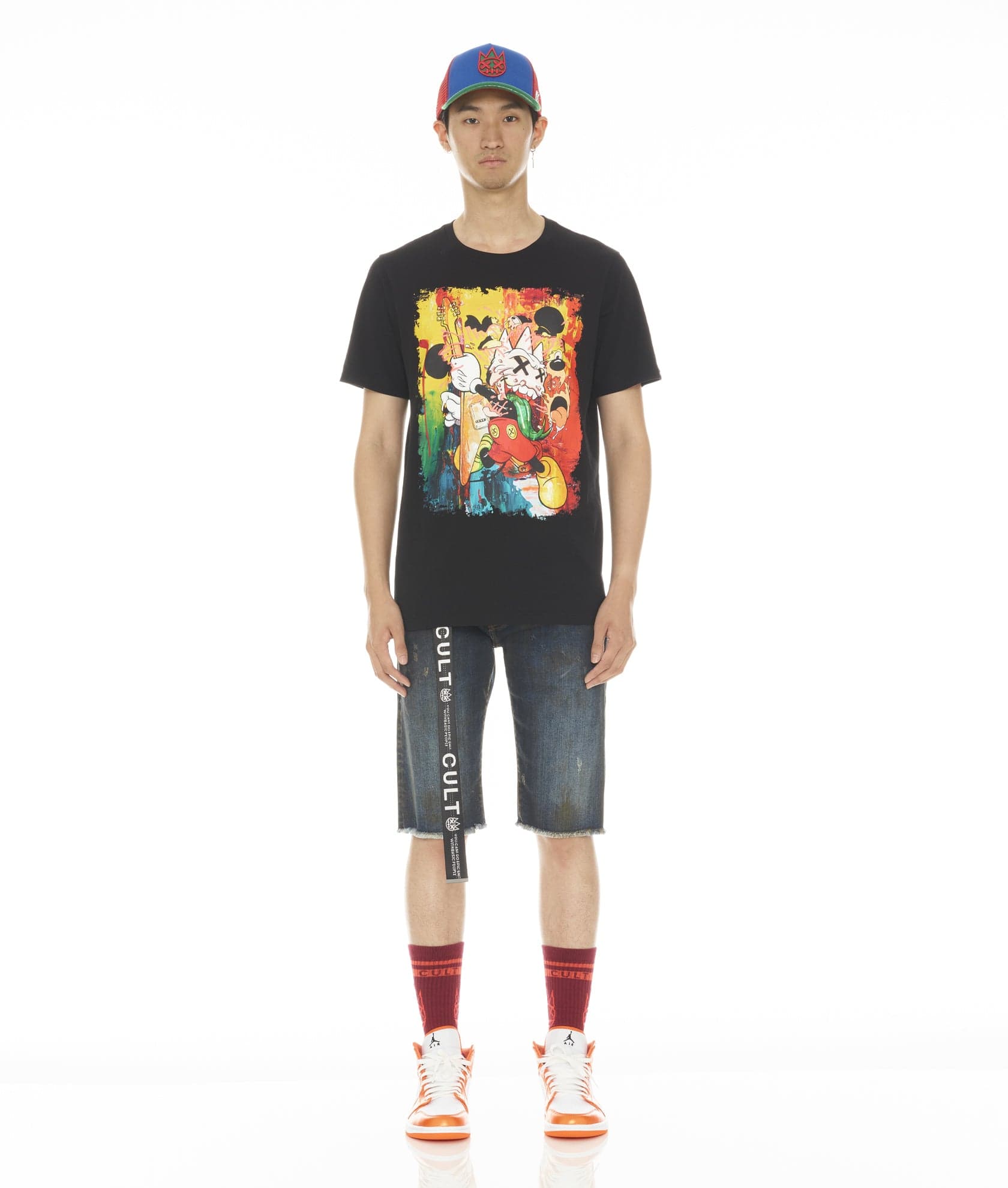 ROCKER MENS SHORT STRETCH w/ BELT IN TIDAL