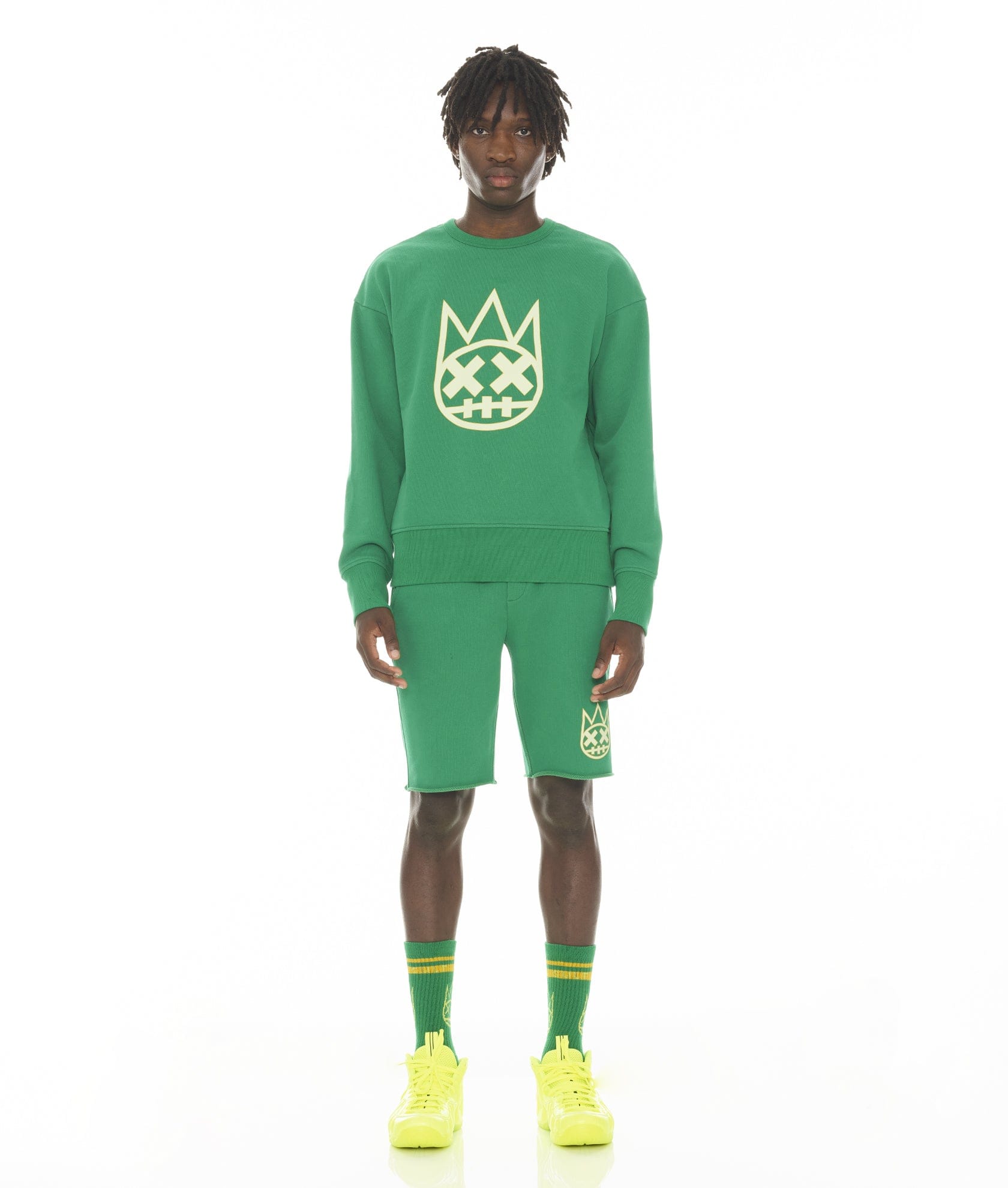 SWEATSHORT IN KELLY GREEN