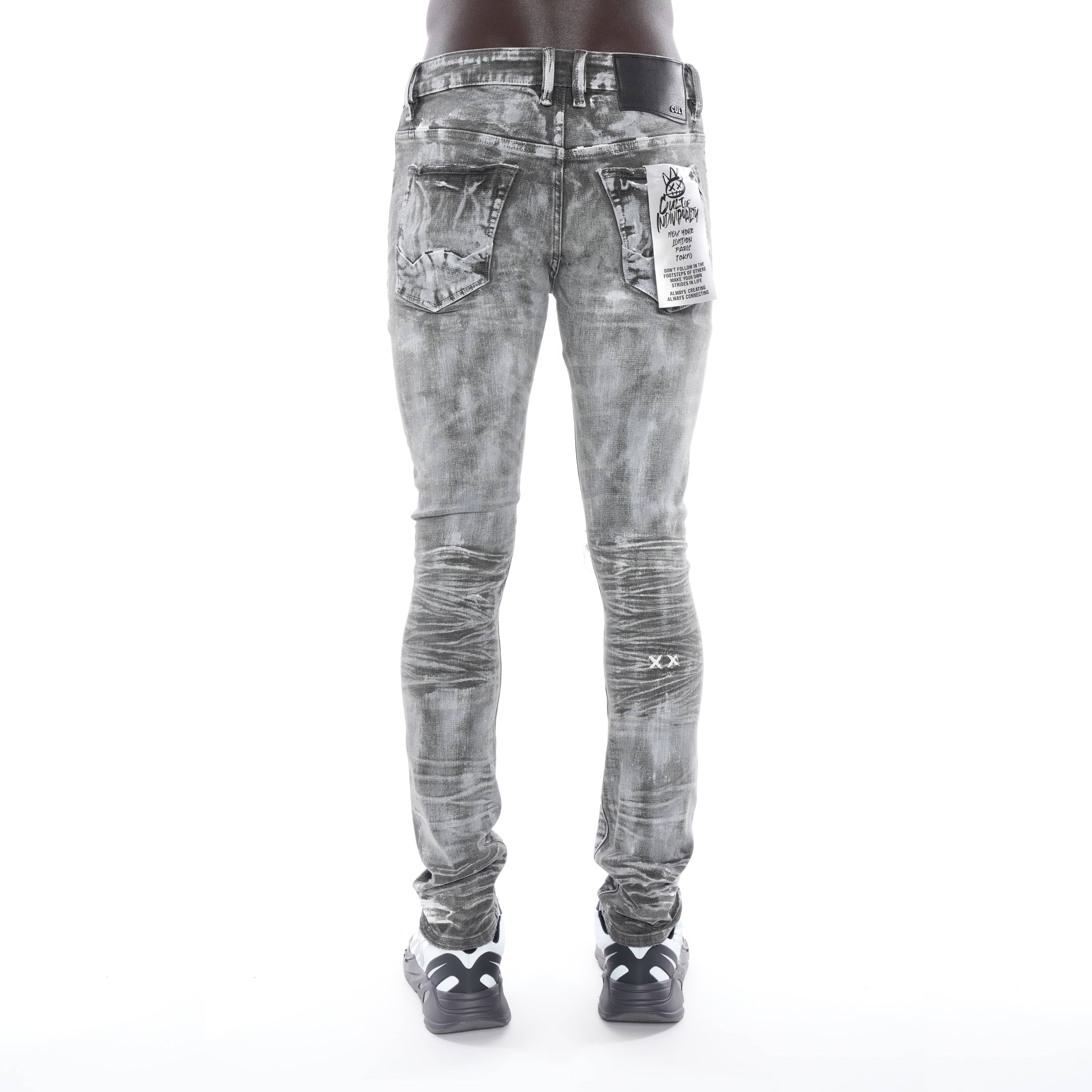 PUNK SUPER SKINNY BELTED STRETCH IN SHEETROCK