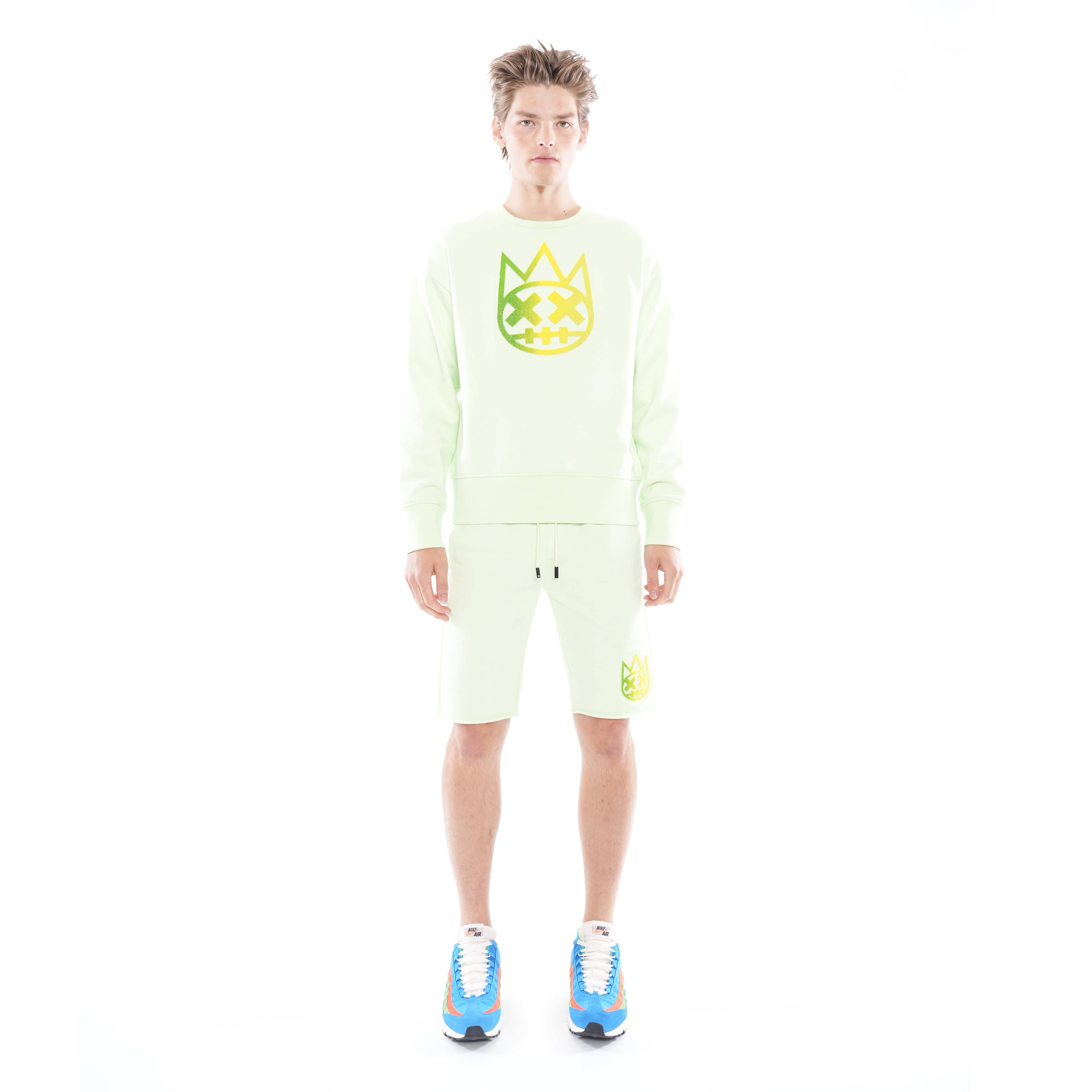 SWEATSHORT IN PATINA GREEN