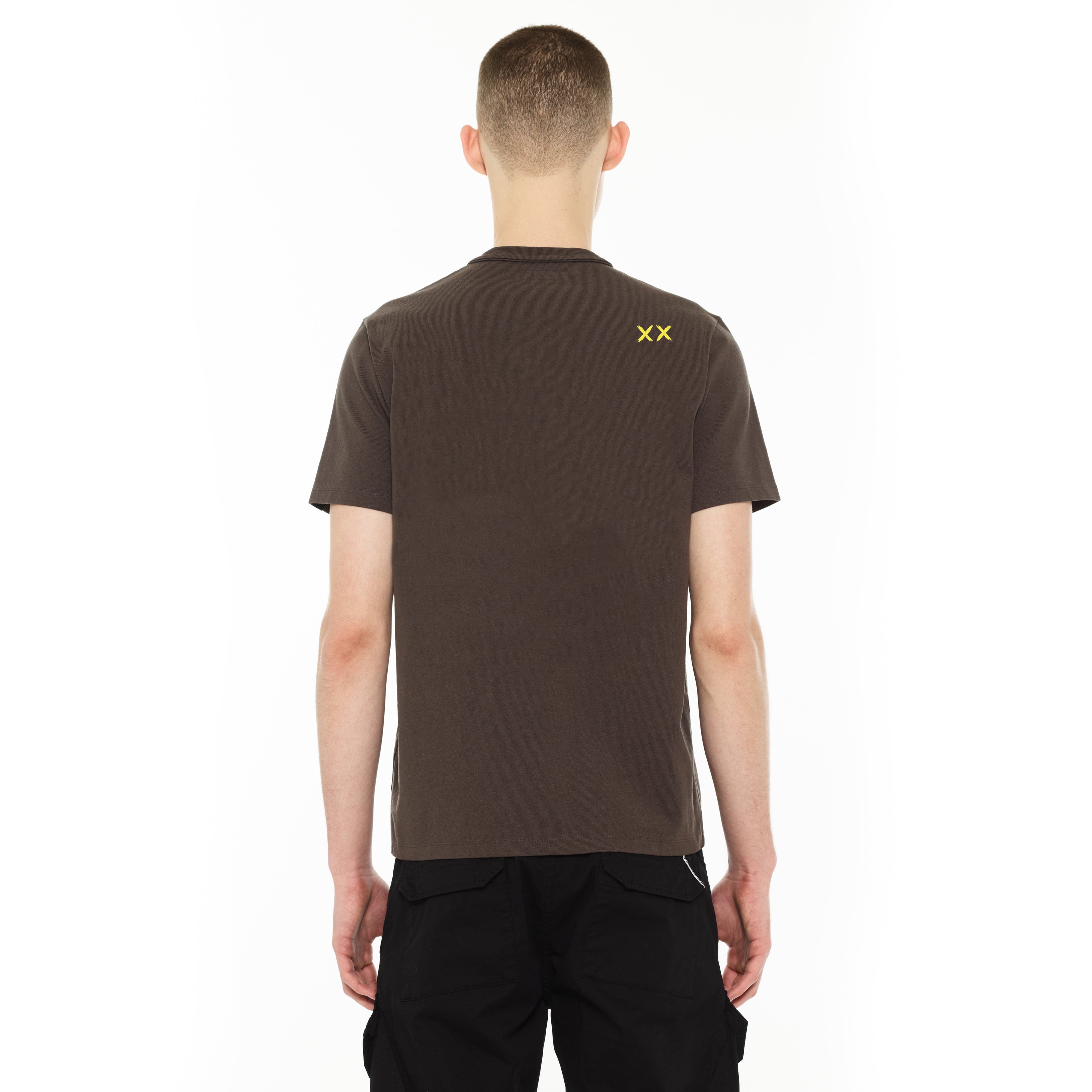 Cult's S/S Crew Neck Logo Tee in Pinecone