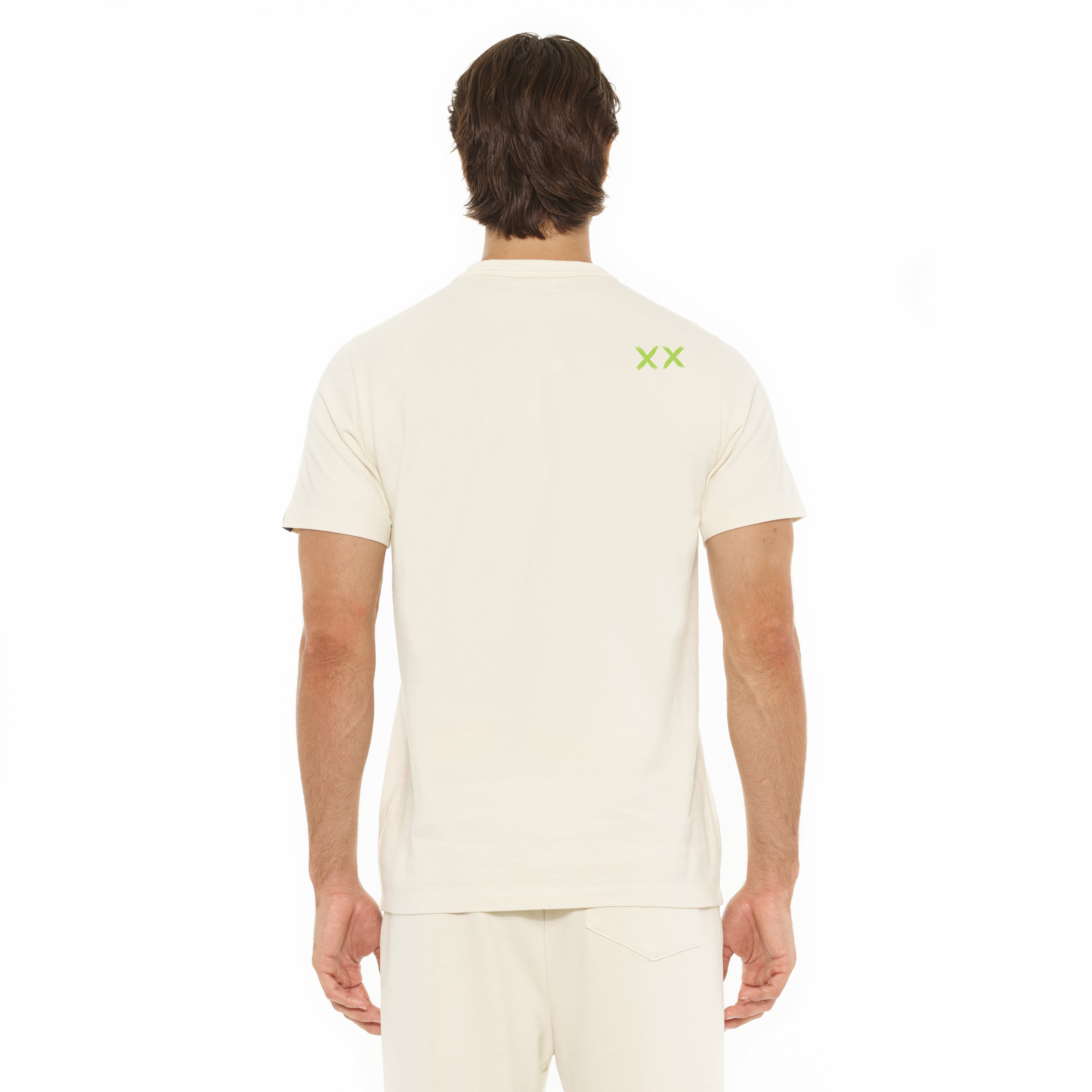 Cult's S/S Crew Neck Logo Tee in Winter White