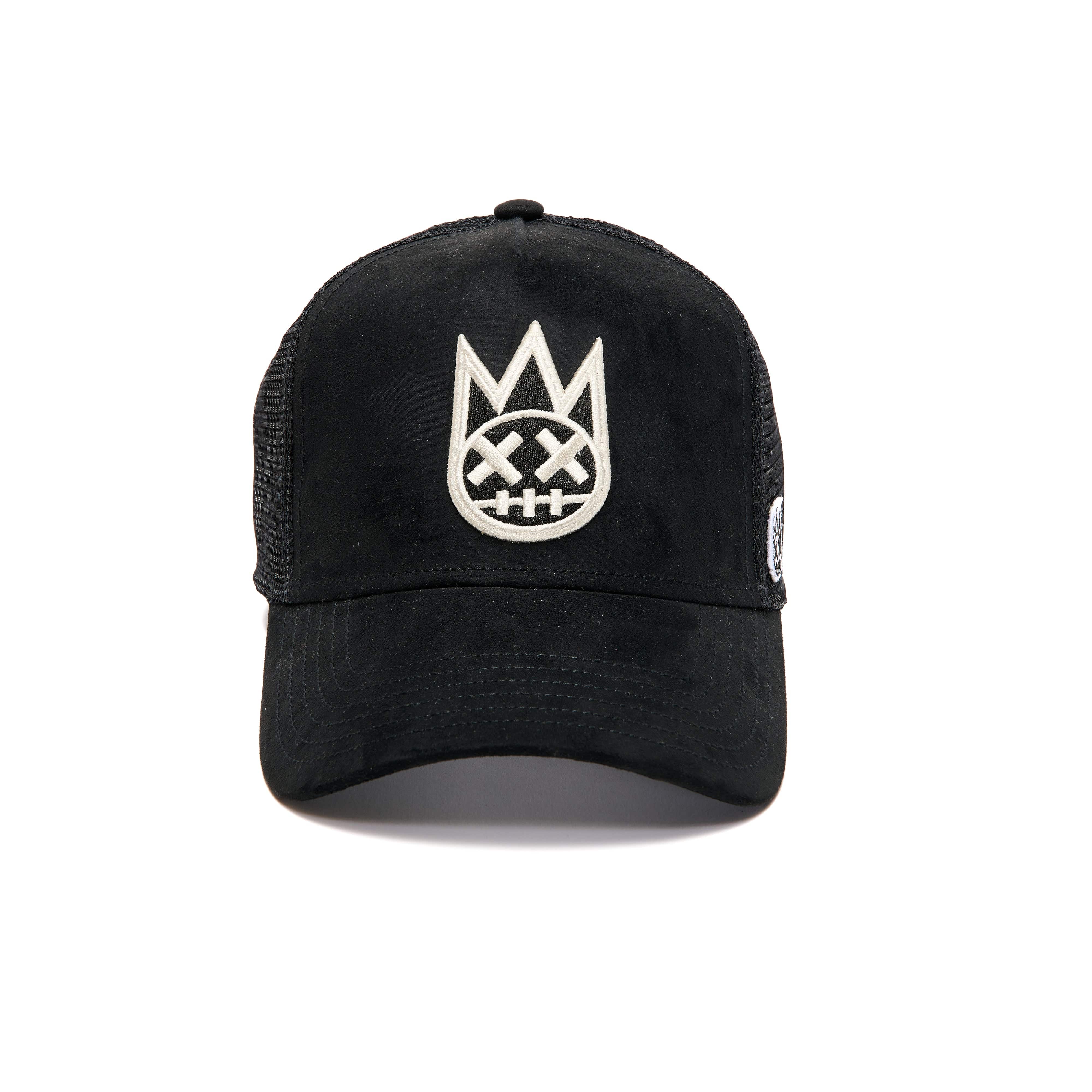 Mesh Back Trucker Hat In Vintage Black Shimuchan Logo
