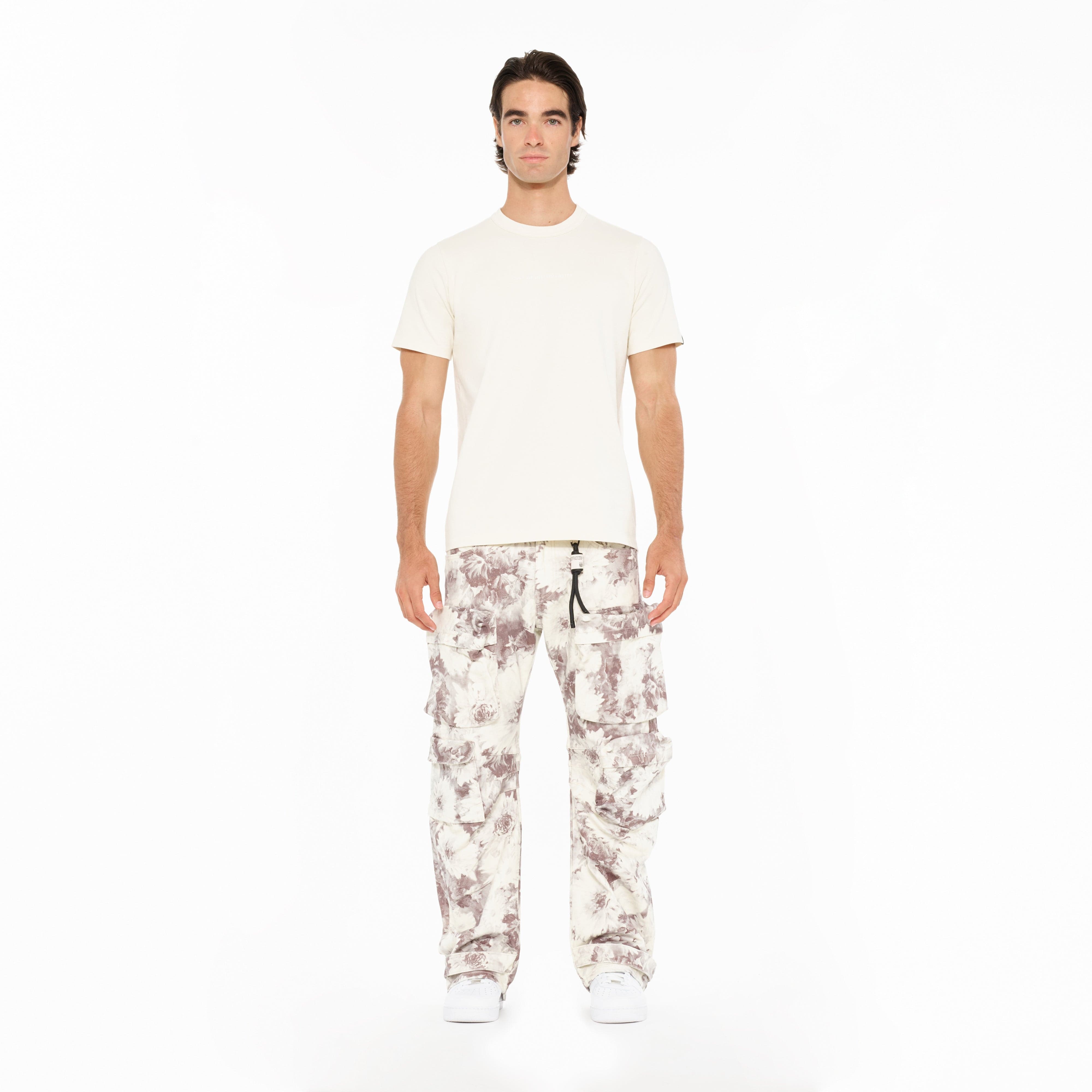 Cult's Grunge Baggy Cargo 610 Jeans in Floral Print