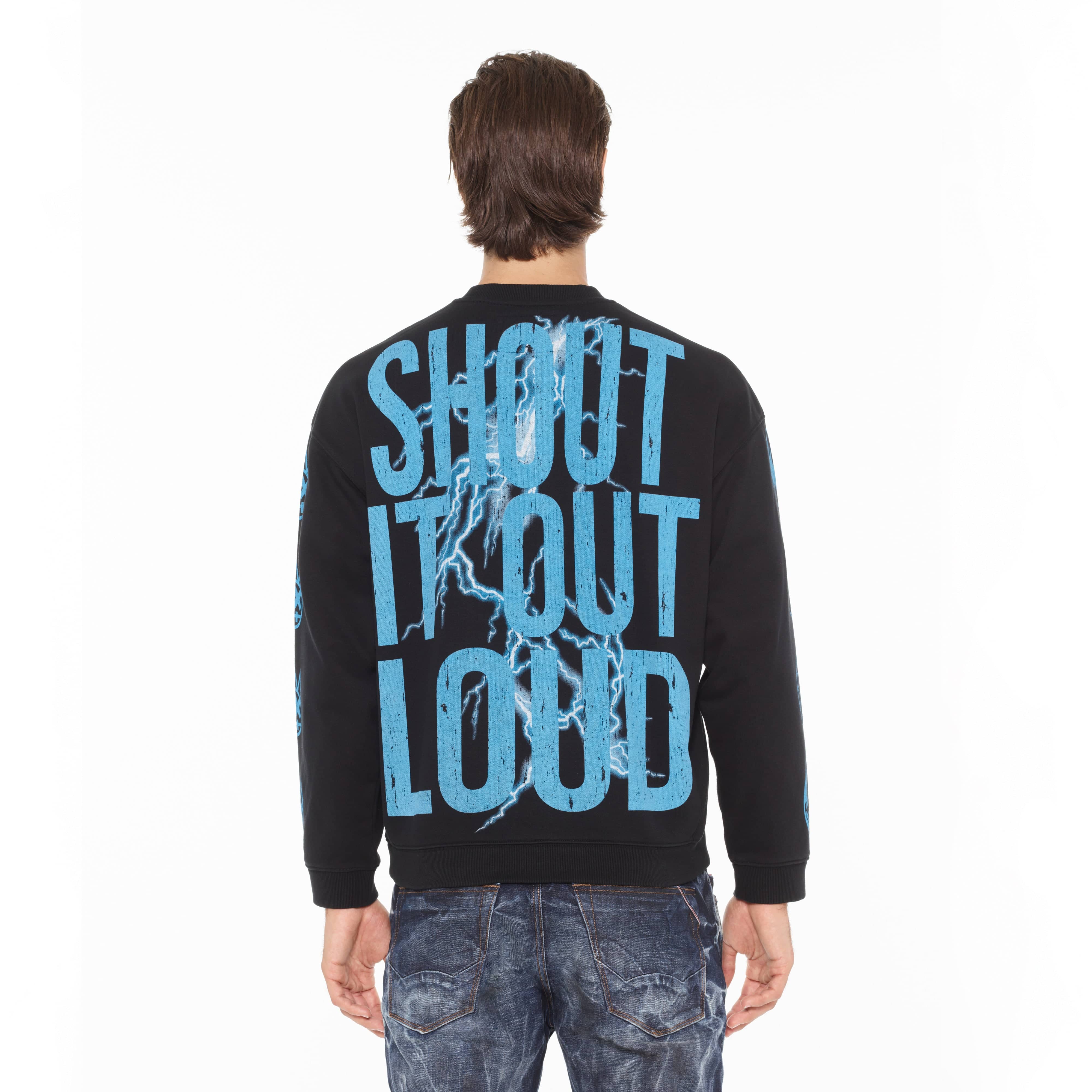 Cult's Novelty Fleece Crew Sweatshirt in Black