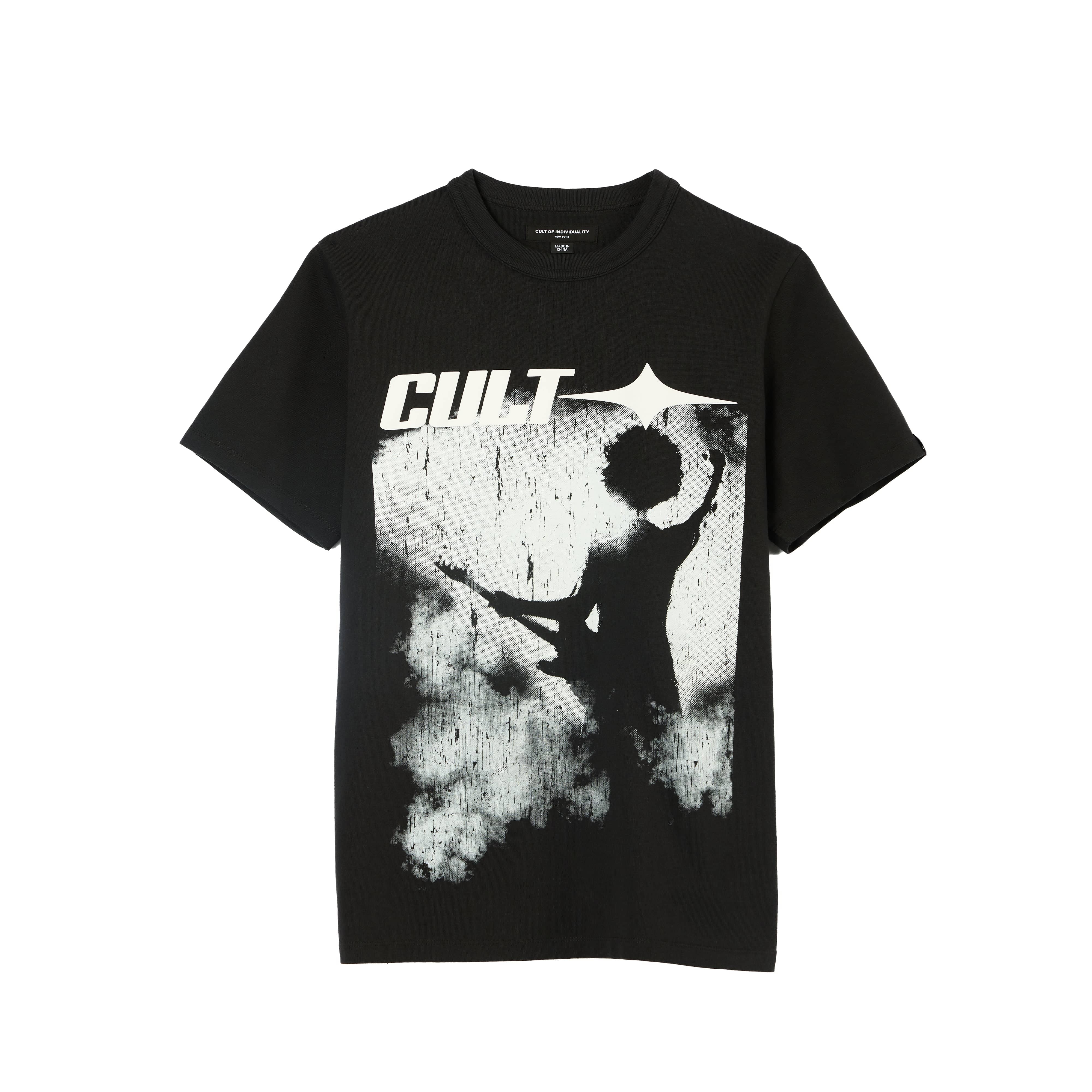 Cult's Heavyweight Short Sleeve Crew Neck Tee "More Than Music" in Steel