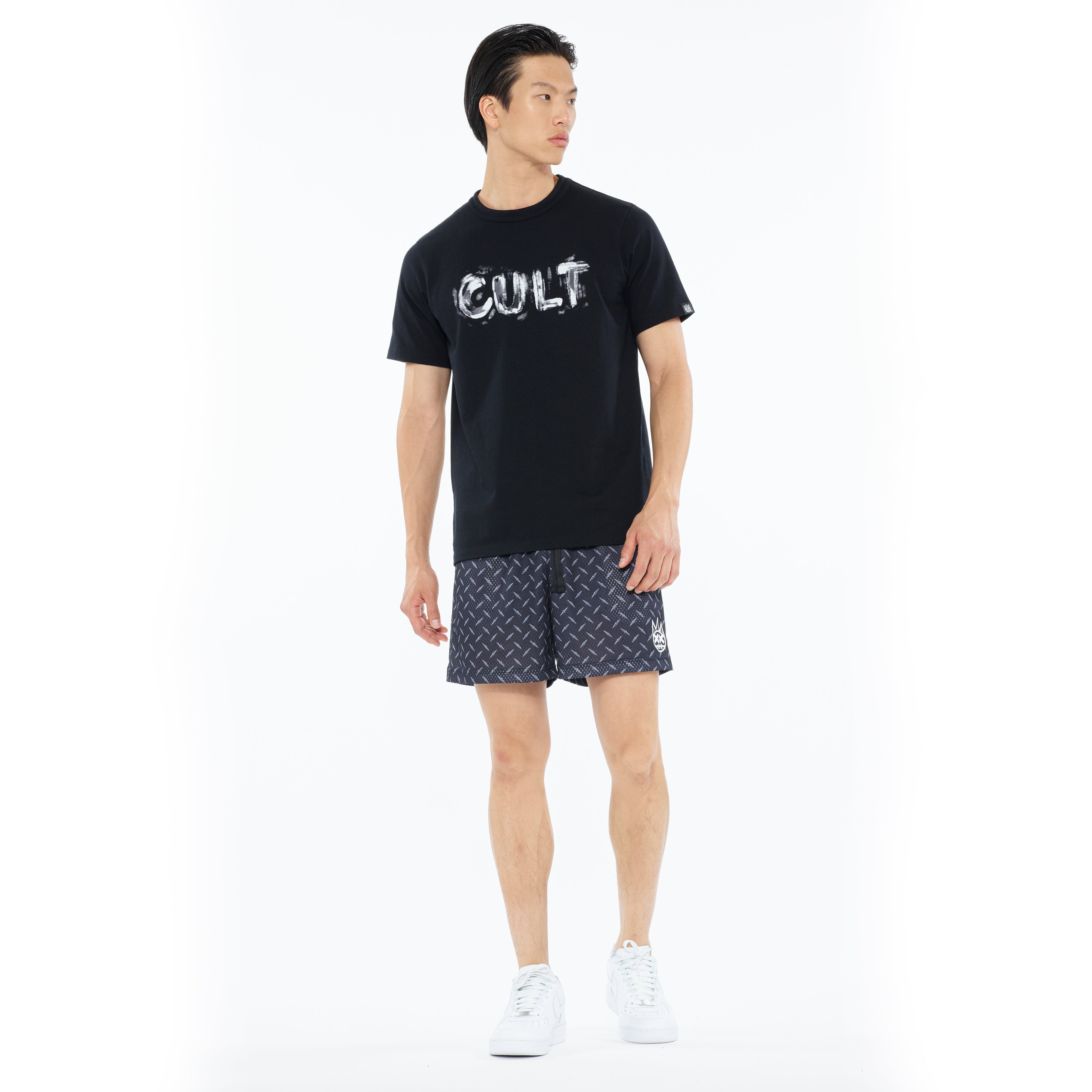 Cult's Mesh Shorts in Diamond Plate
