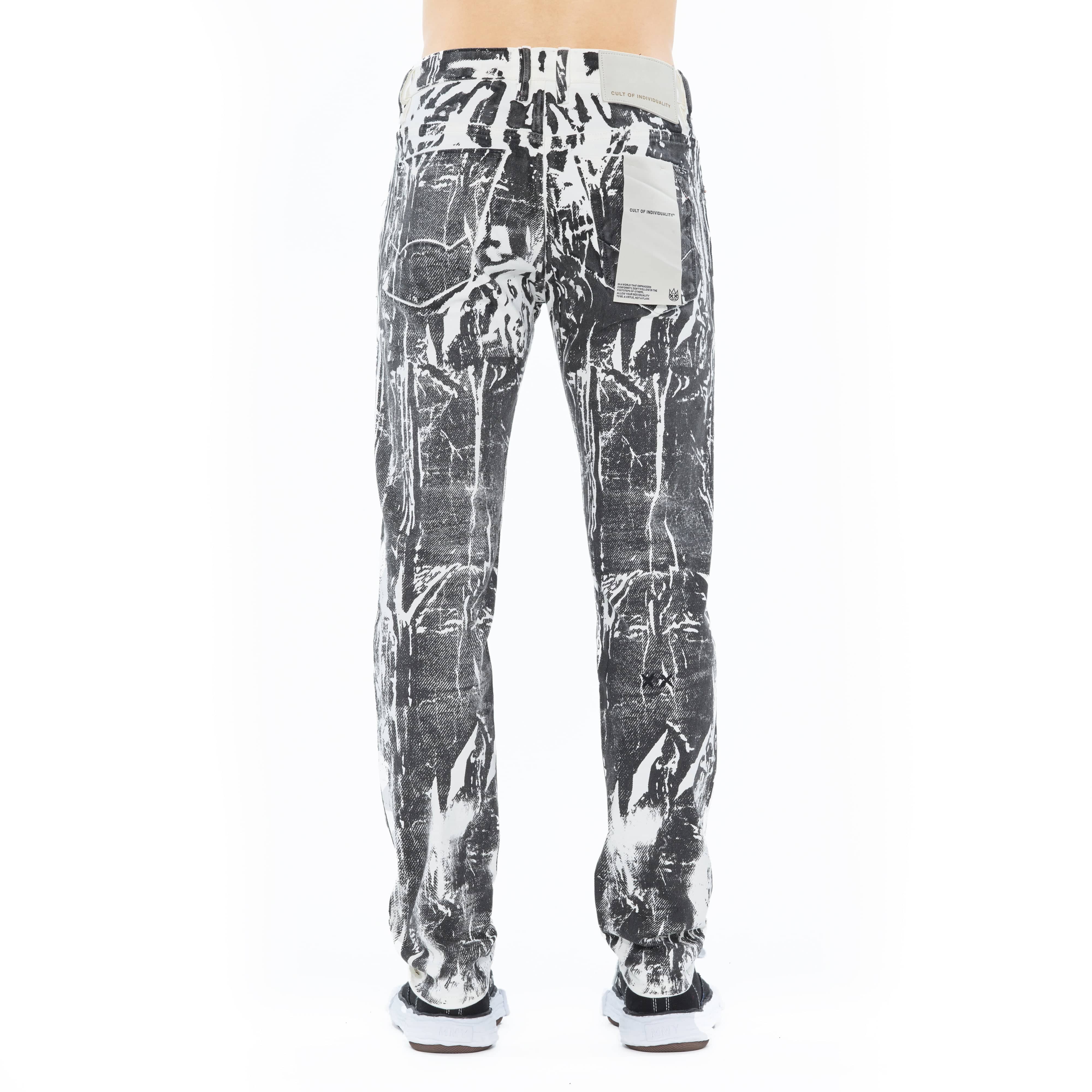 Cult's Rocker Slim 602 Jeans in White / Black