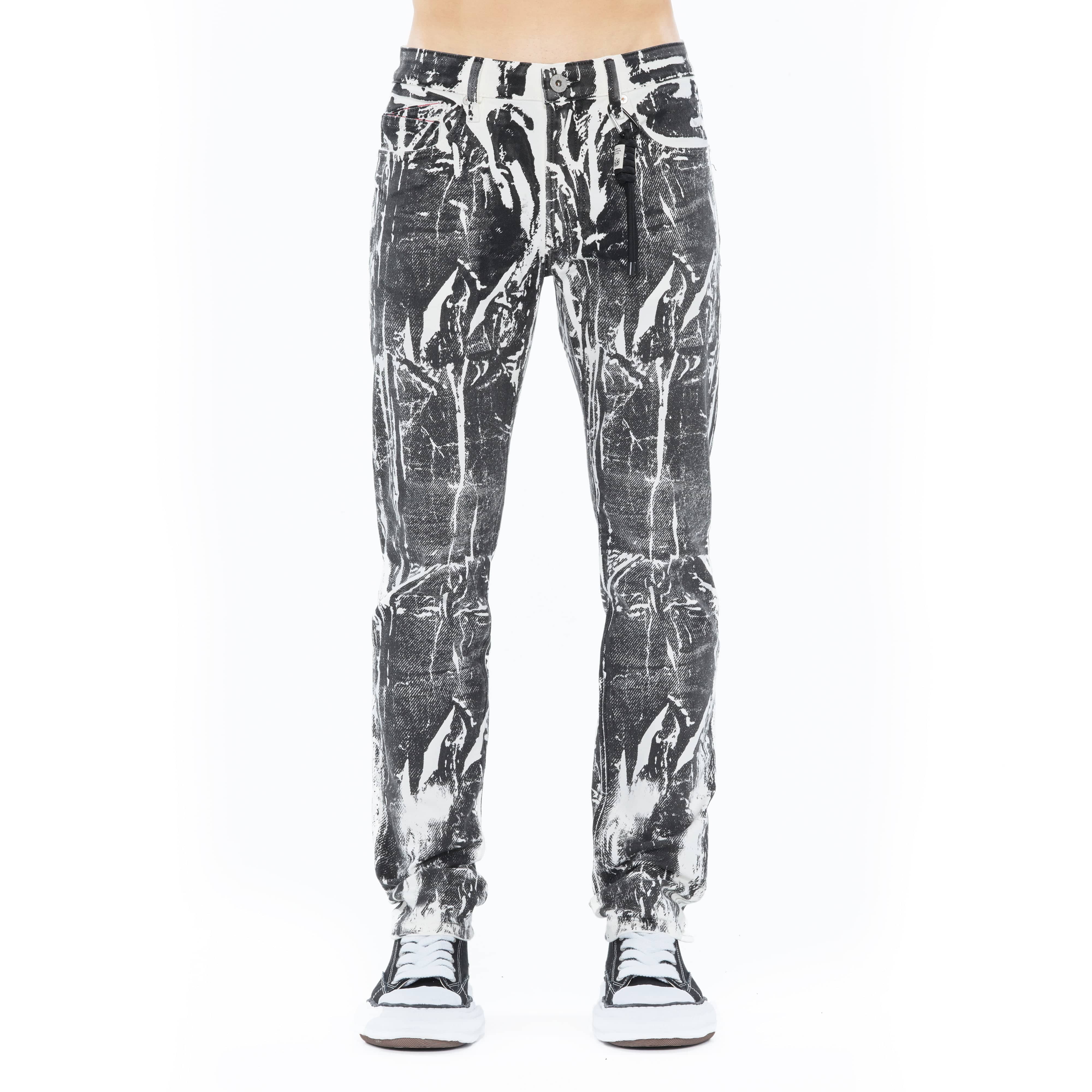 Cult's Rocker Slim 602 Jeans in White / Black