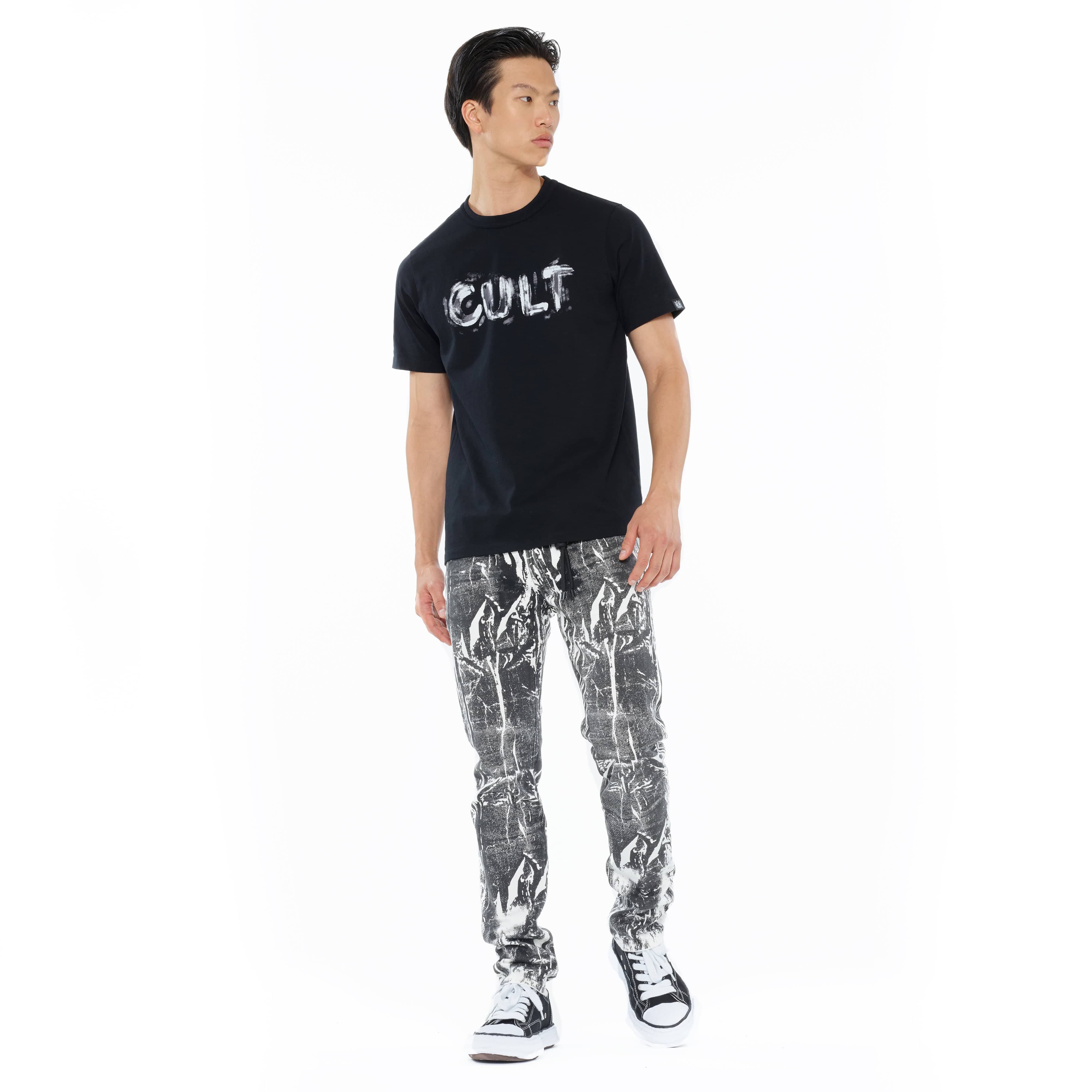 Cult's Rocker Slim 602 Jeans in White / Black