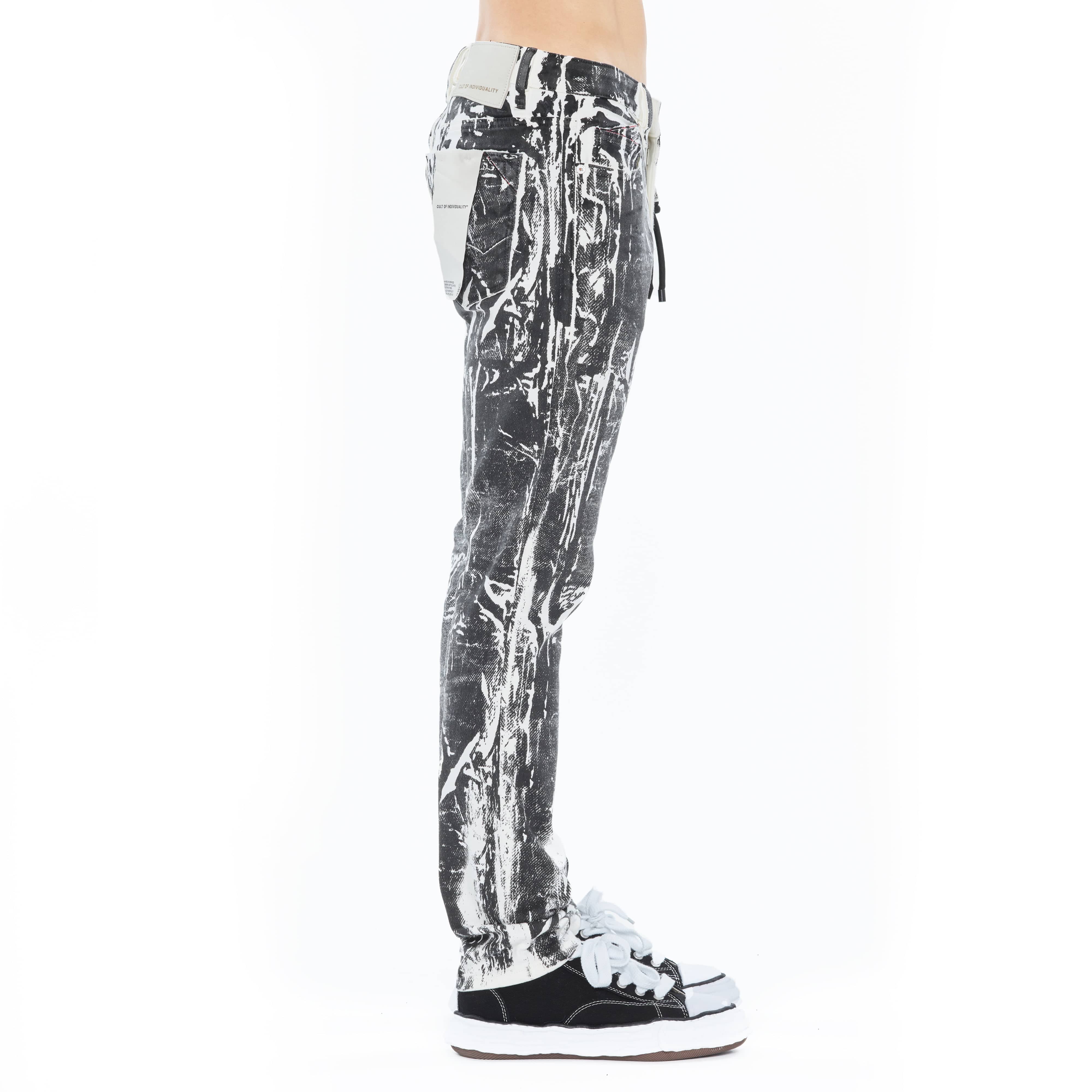 Cult's Rocker Slim 602 Jeans in White / Black