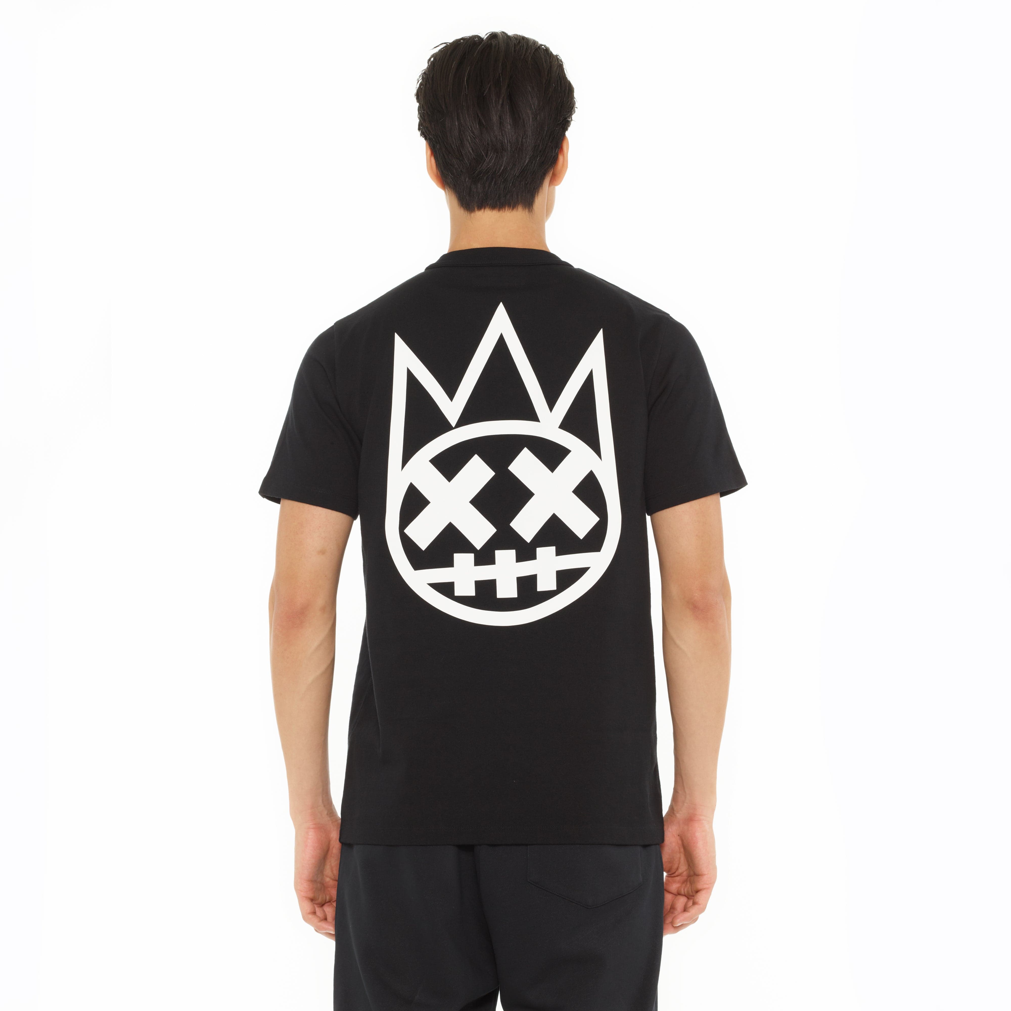 Cult's Heavyweight Short Sleeve Crew Neck Tee "Shimuchan" Logo in Black