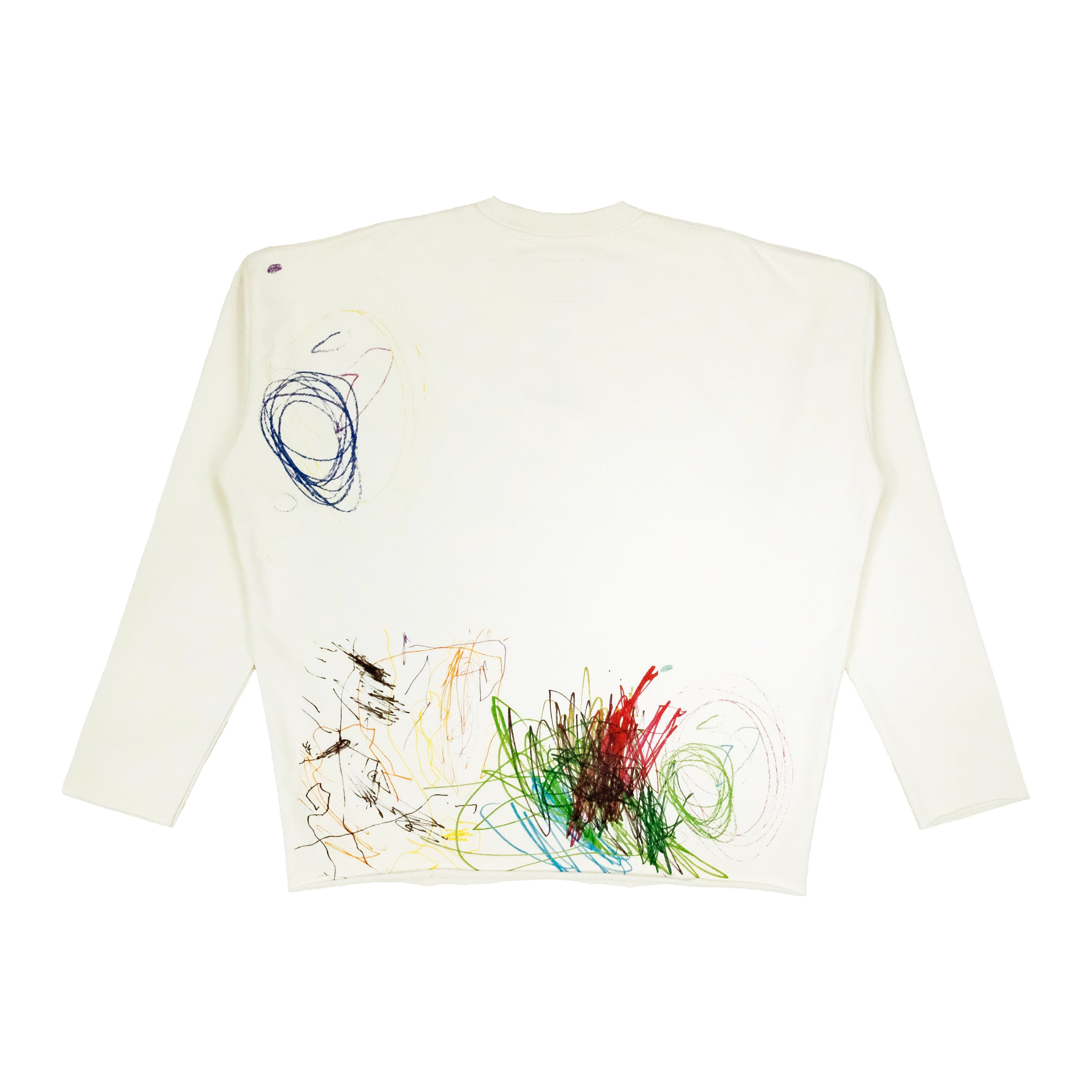 Cult's Novelty Fleece Crew Sweatshirt in Winter White