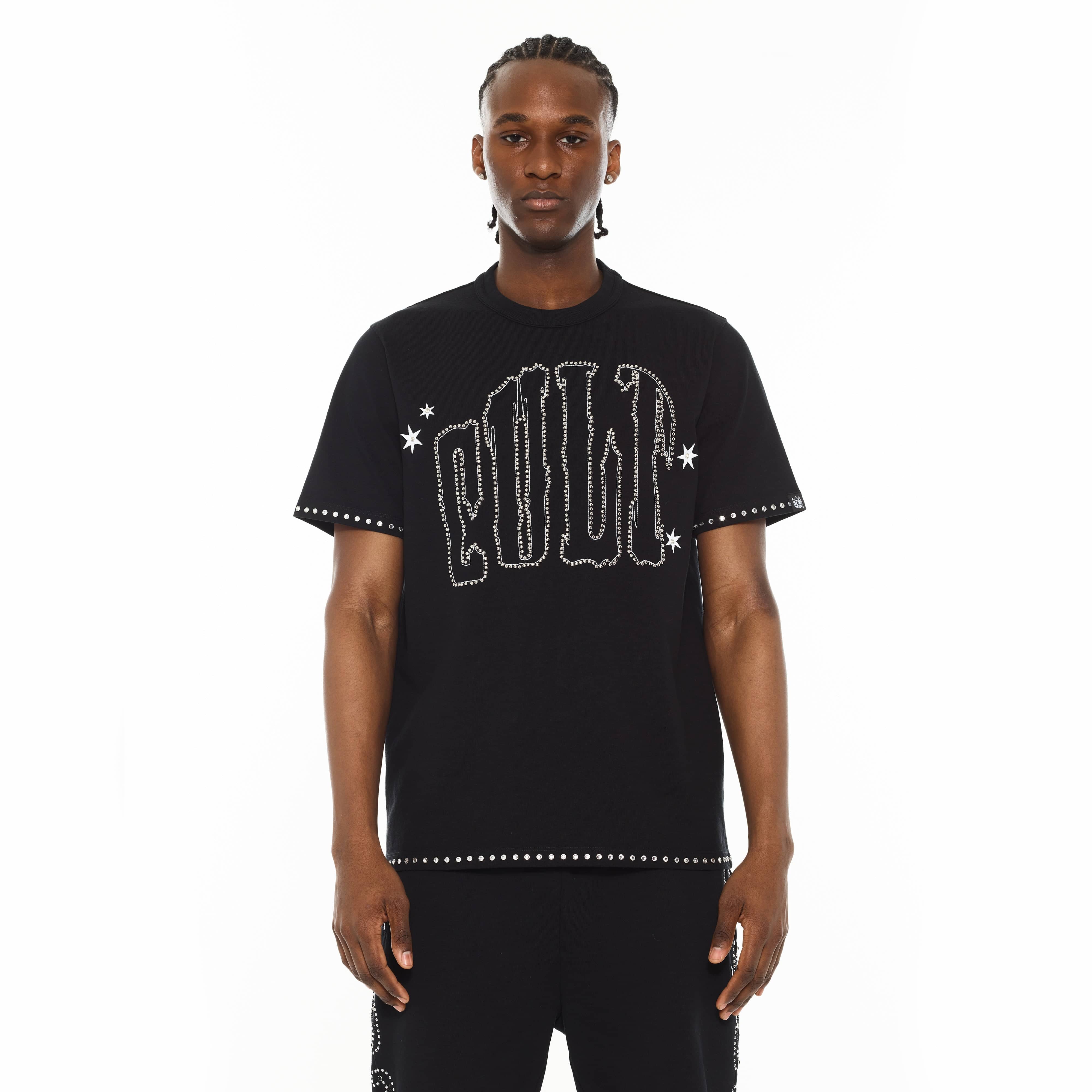 Cult x El Alfa Premium Short Sleeve Crew Neck Tee "Paisley" in Black