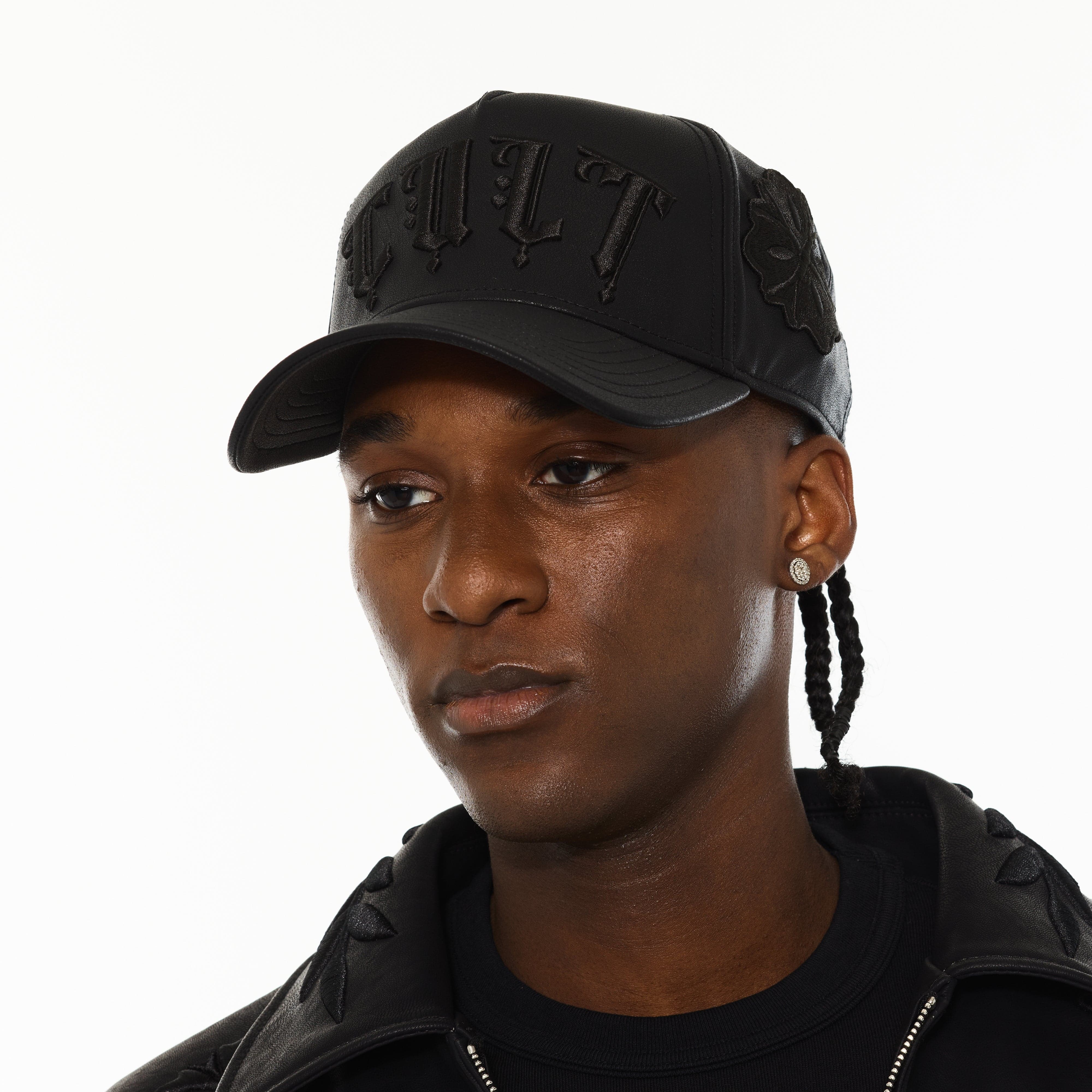 Cult's Cult X El Alfa Logo 5 Panel A Frame Trucker Hat "Flower" in Black