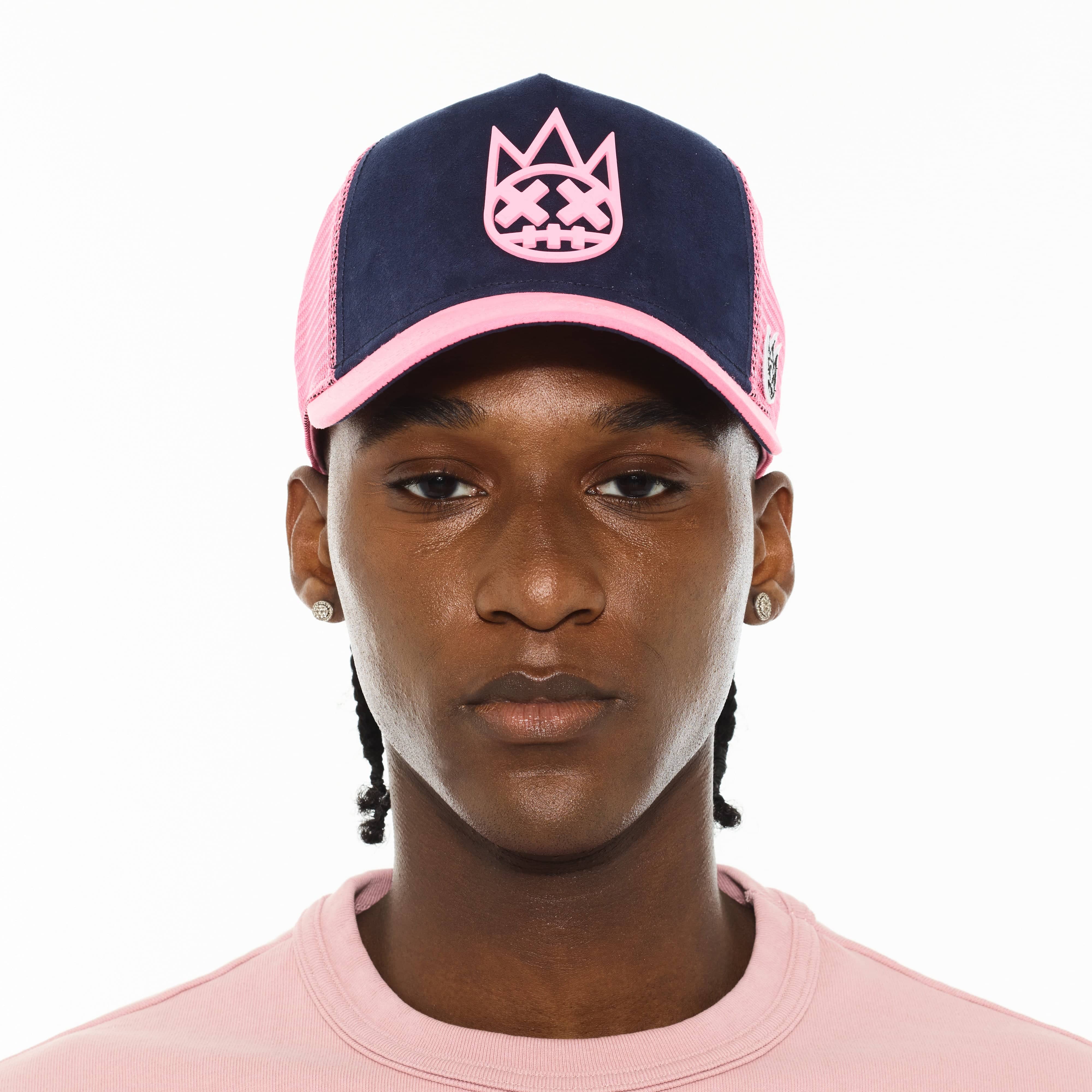 Cult's Logo Mesh Back Trucker Hat "Shimuchan" in Midnight Blue
