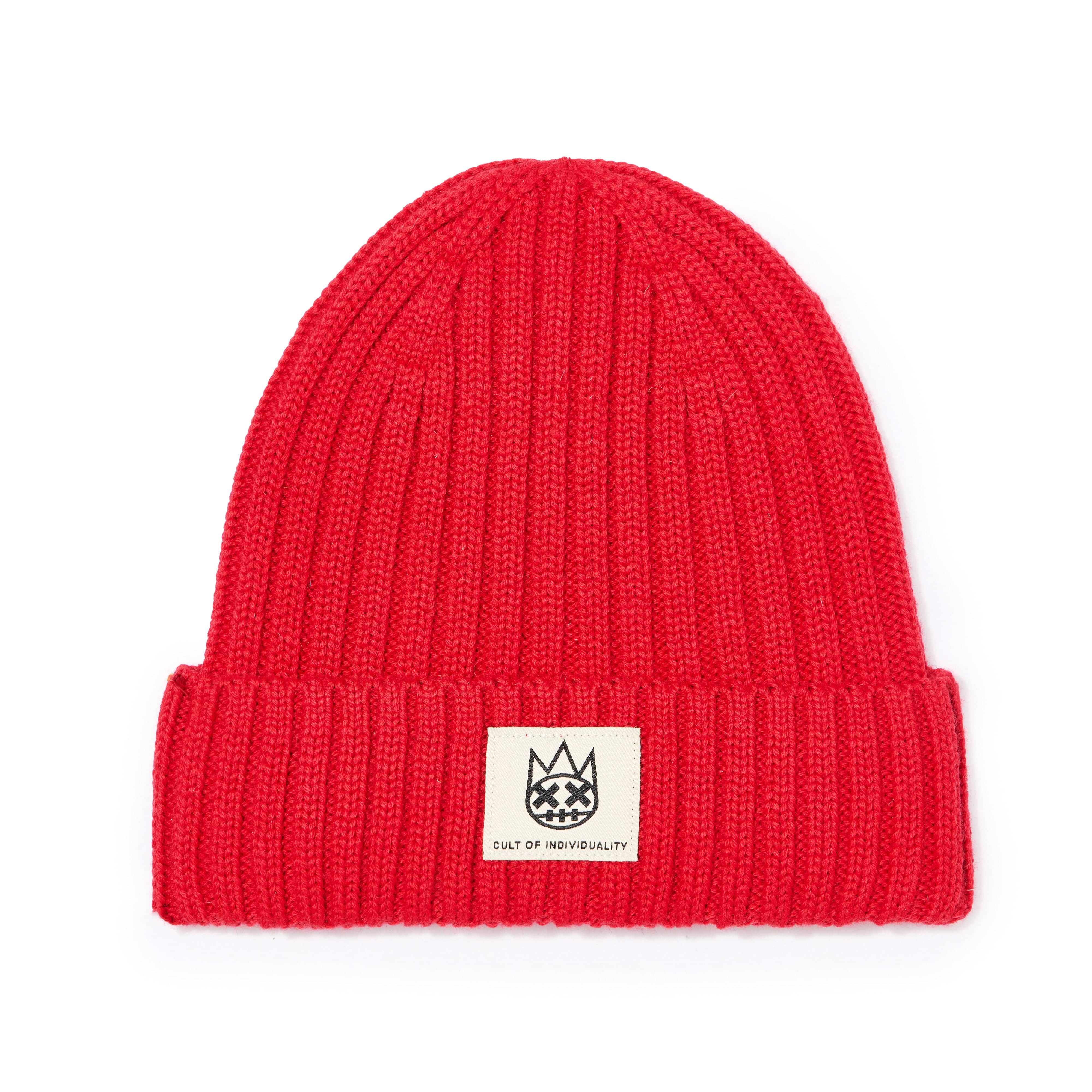 Cult's Knit Hat in Rouge Red