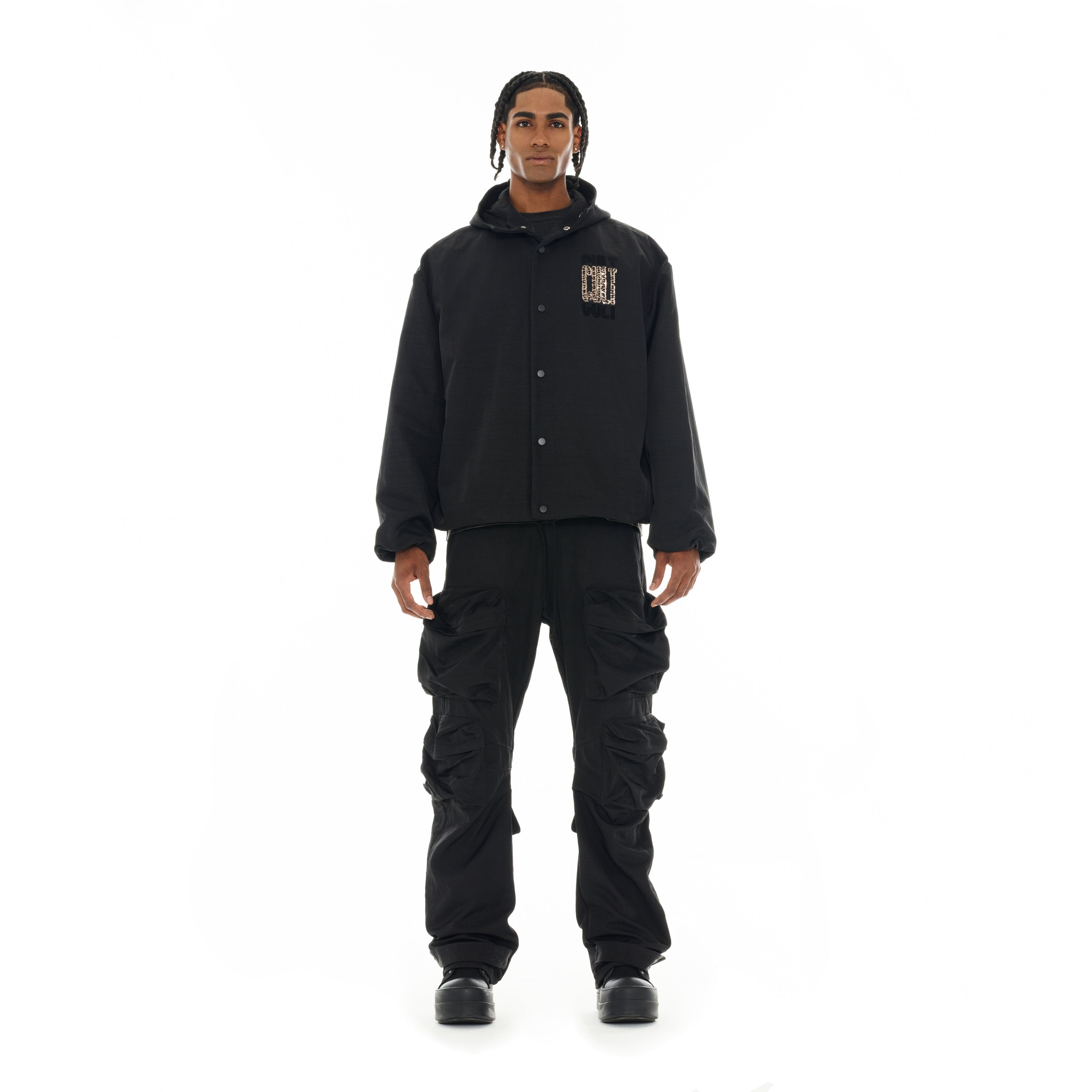 Cult's Baggy Cargo 610 Jeans in Black Nylon