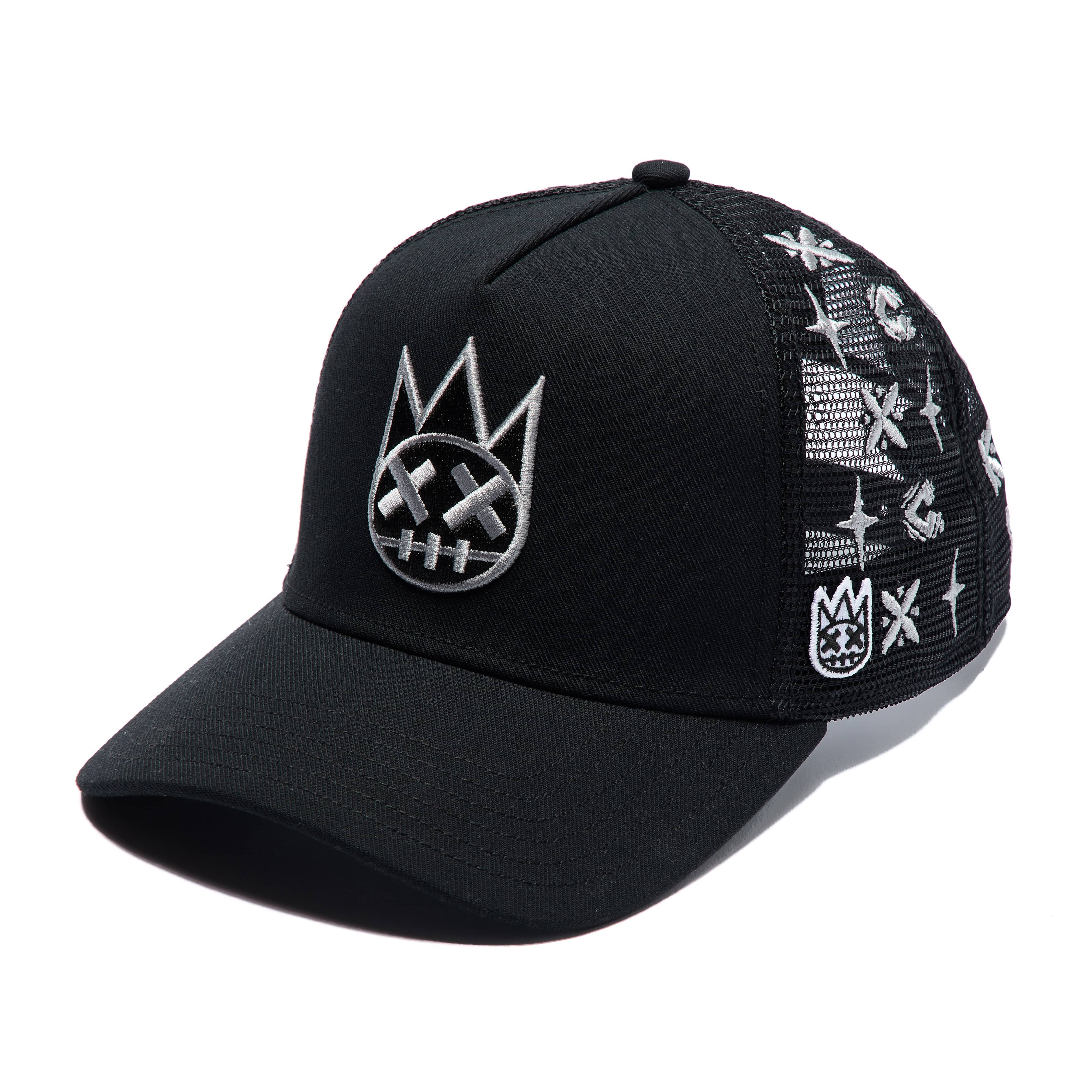 Cult's Repeat Pattern Monochromatic Hat In Black