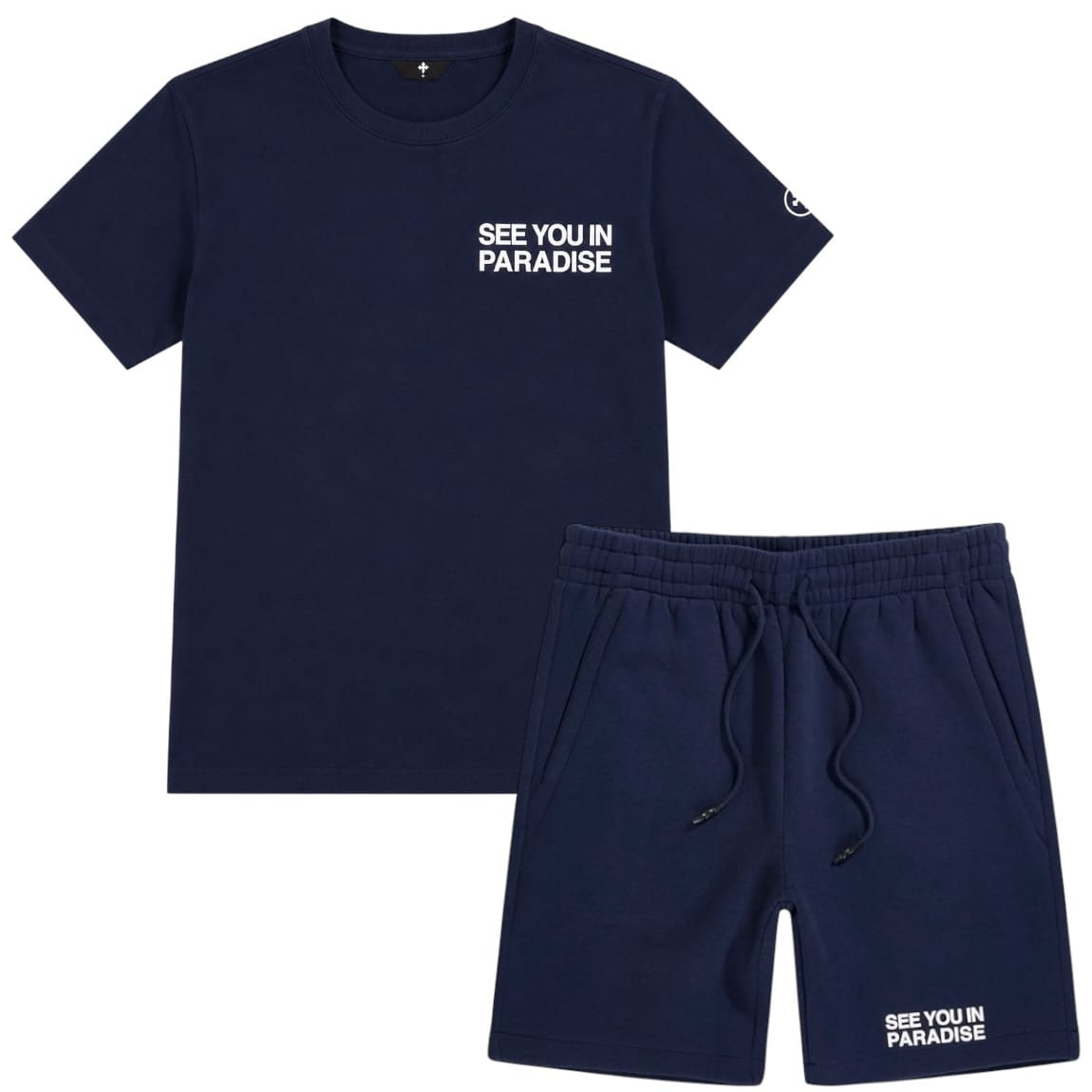 Kids See You In Paradise Tonal Short Set (Navy) 2078AK/2078SK