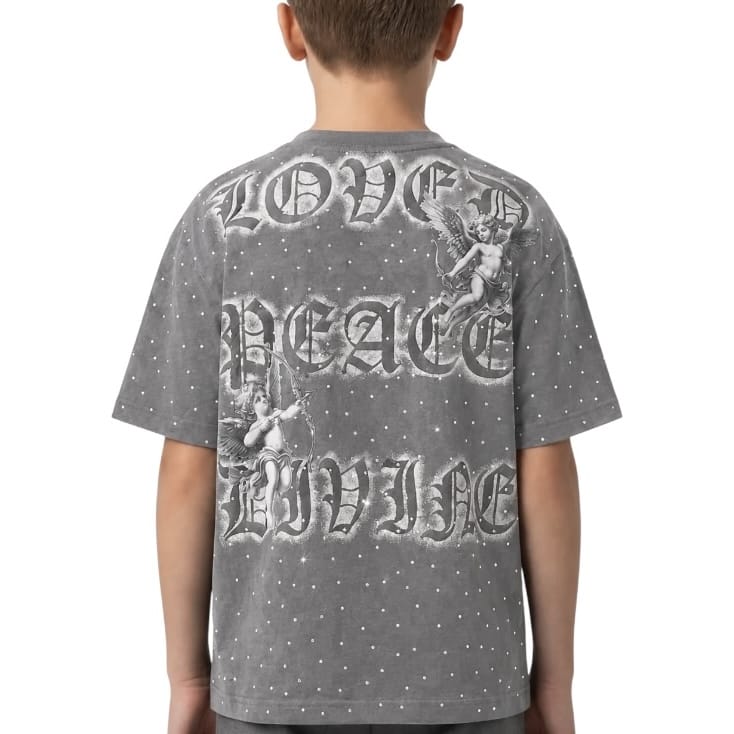 Kids Premium Disaster Restricted Stone Tee (Grey)