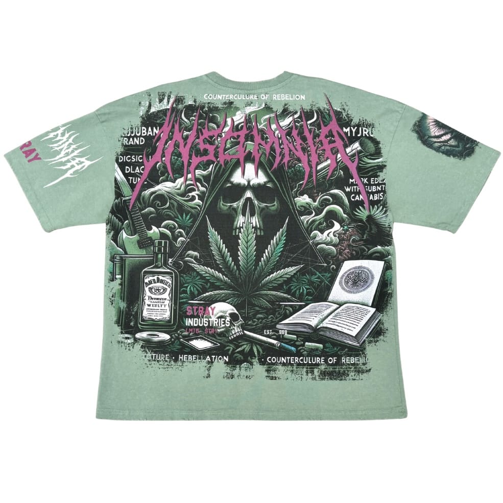 Stray Insomnia Tee (Moss) ST1723-MOS