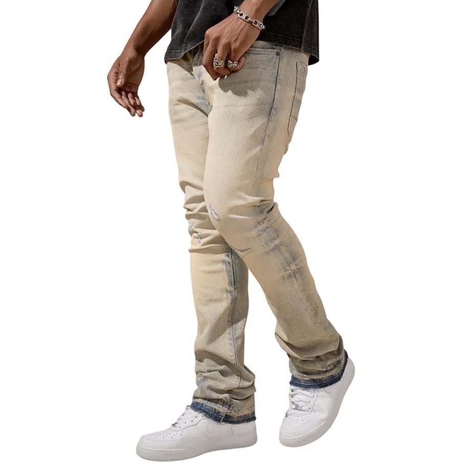 Jordan Craig Martin Skinny Stacked Cayuga Denim (Cream Wash) JTF2402