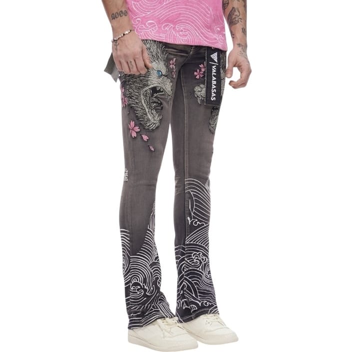 Valabasas Tenka Stacked Denim Jean (Grey Wash) VLBS-VJ3-1127