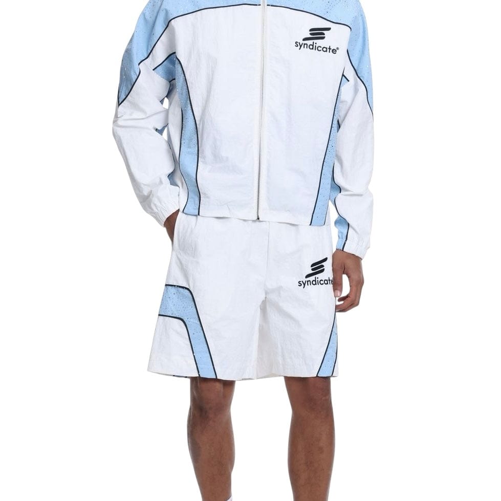 The Syndicate Nylon Track Jacket & Short Set (Baby Blue)