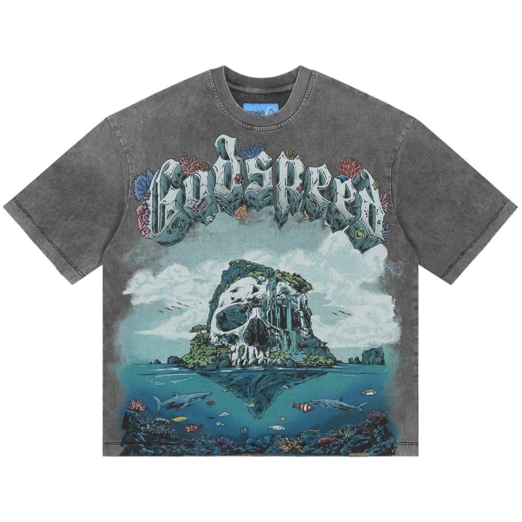 Godspeed Island II Tee (Grey Wash)