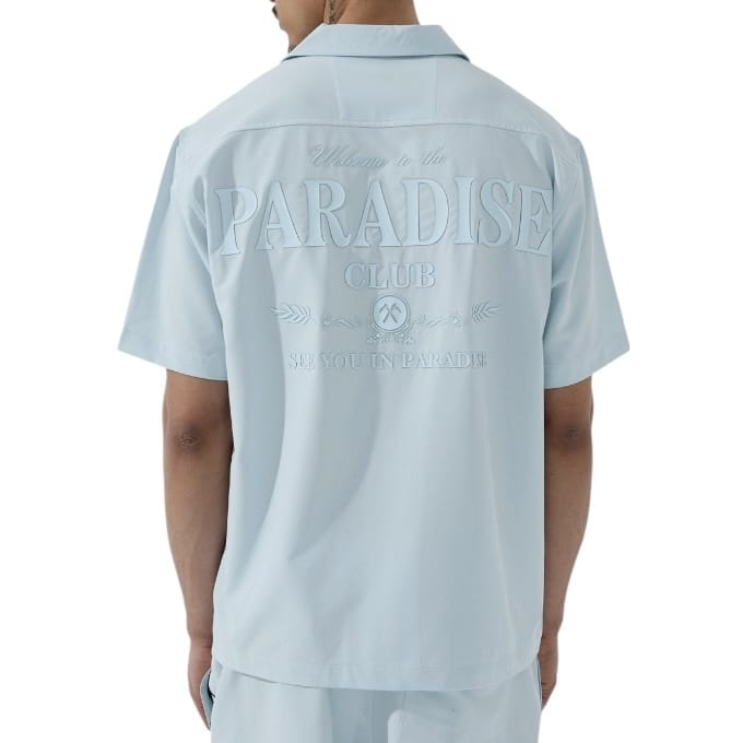 See You In Paradise Club Shirt and Short Set (Light Blue)