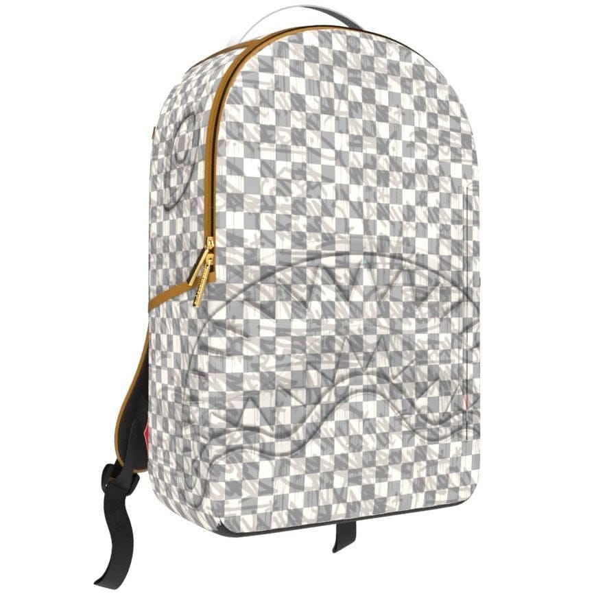 Sprayground Graff Embossed Cream Check Backpack