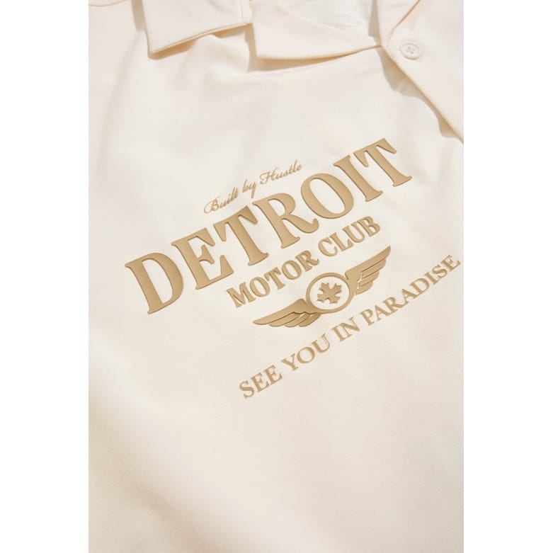 See You In Paradise Detroit Motor Club SS Shirt & Short Set (Cream)