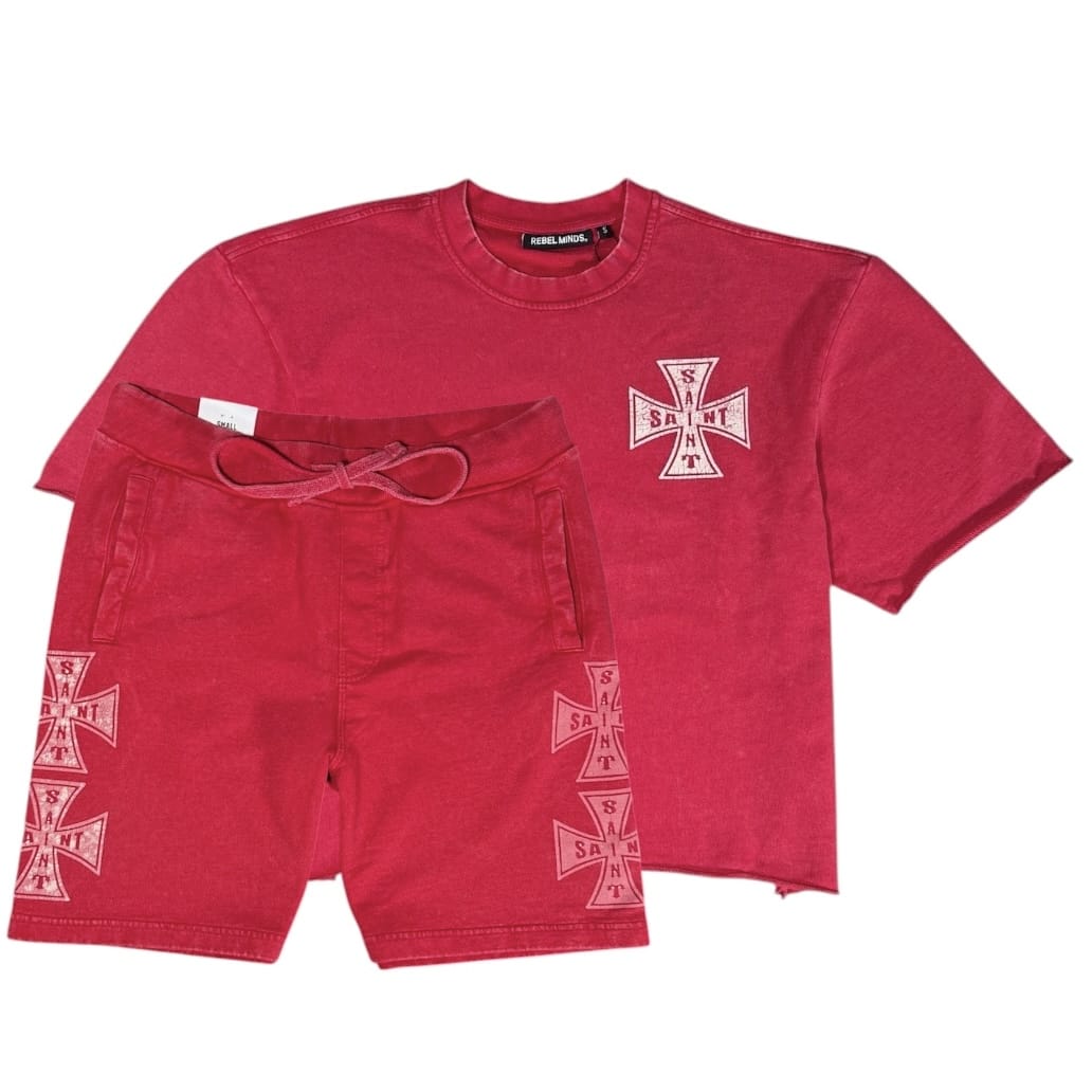 Rebel Minds Saint Cross French Terry Set (Red)