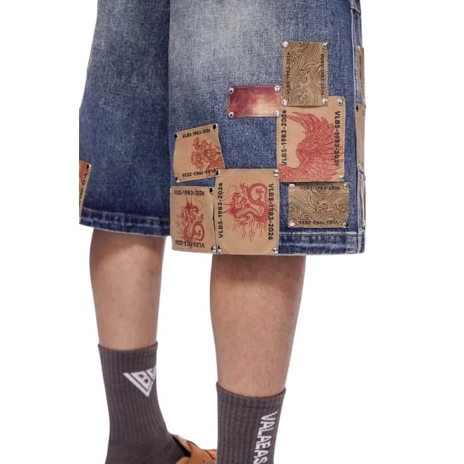 Valabasas Torinx Baggy Shorts (Dark Blue Wash) VLBS-VSH1-1019