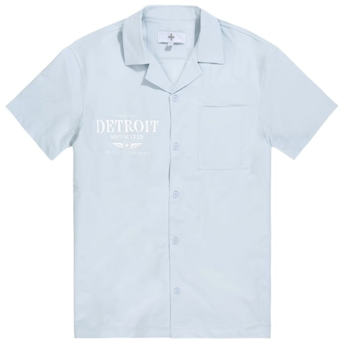 See You In Paradise Detroit Motor Club SS Shirt & Short Set (Light Blue)
