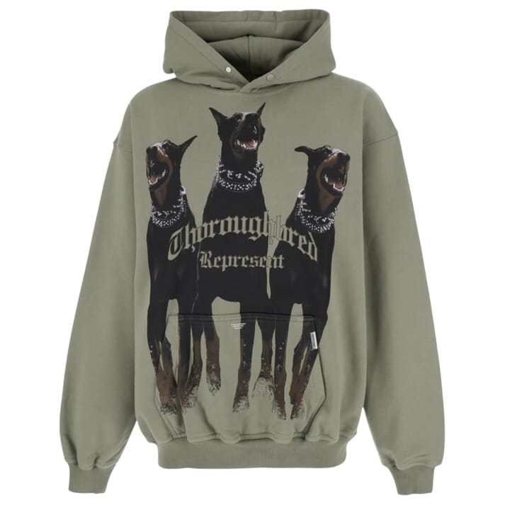 Represent Thoroughbred Hoodie (Light Olive) MLM41134-066
