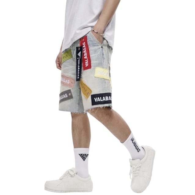 Valabasas Banner Denim Shorts (Lt. Vintage) VLBS-VSH2-1031