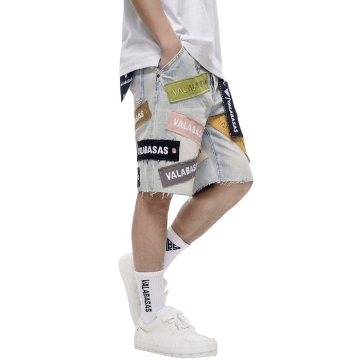 Valabasas Banner Denim Shorts (Lt. Vintage) VLBS-VSH2-1031
