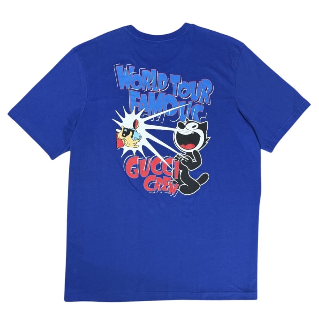 World Tour Cat Bag T-Shirt (Blue) WLDTR2477